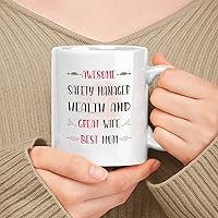 Vista 55 de Regalo feliz para el día de la madre para mamá, técnico de gis de hijo, hija o marido, regalo esposa de 11 onzas, taza de cerámica blanca de 15 onzas