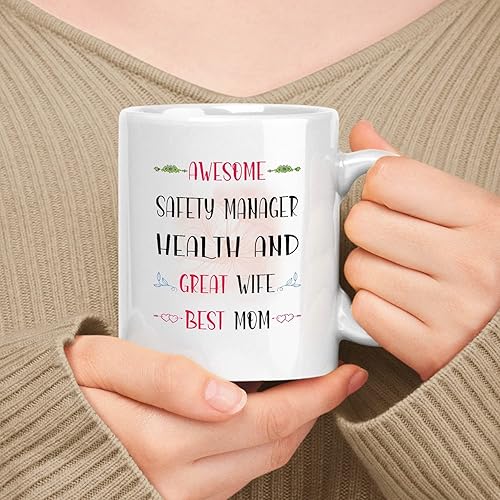 Miniatura 55 de Regalo feliz para el día de la madre para mamá, técnico de gis de hijo, hija o marido, regalo esposa de 11 onzas, taza de cerámica blanca de 15 onzas