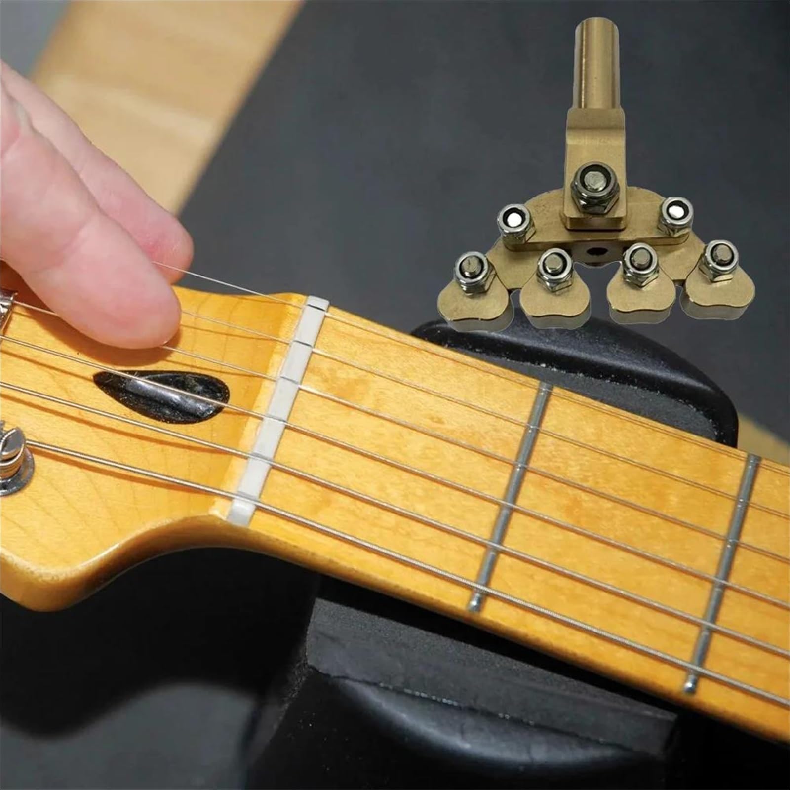Narzędzie Do Dociskania Progów Gitarowych Metal O Zmiennej Krzywiźnie Odpowiednie Różnych Promieni Zestaw Budowy Gitary