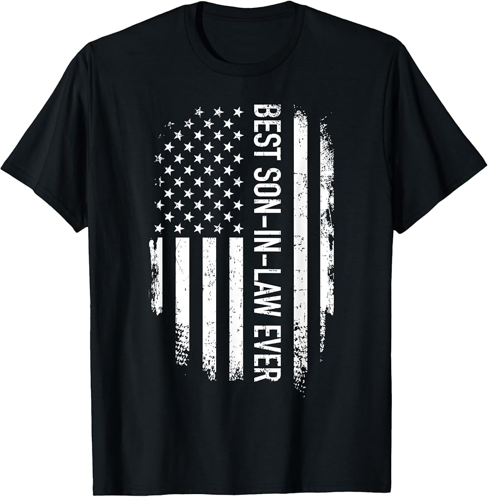 Best Son-in-Law Ever US American Vintage Flag T-Shirt