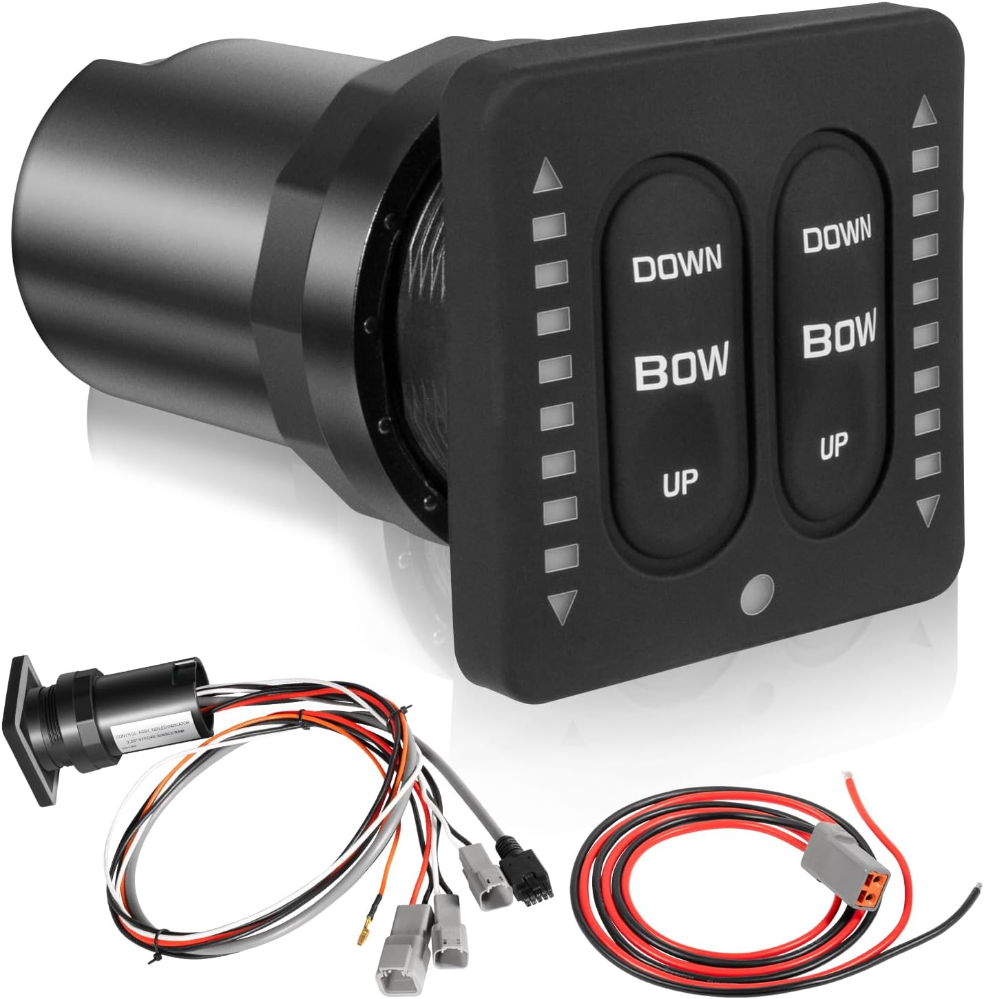 15170-001 Trim Tab Switch LED Integrated Indicator Tactile Kit with Pigtail Replacement Fit for Lenco Marine Single Actuator System