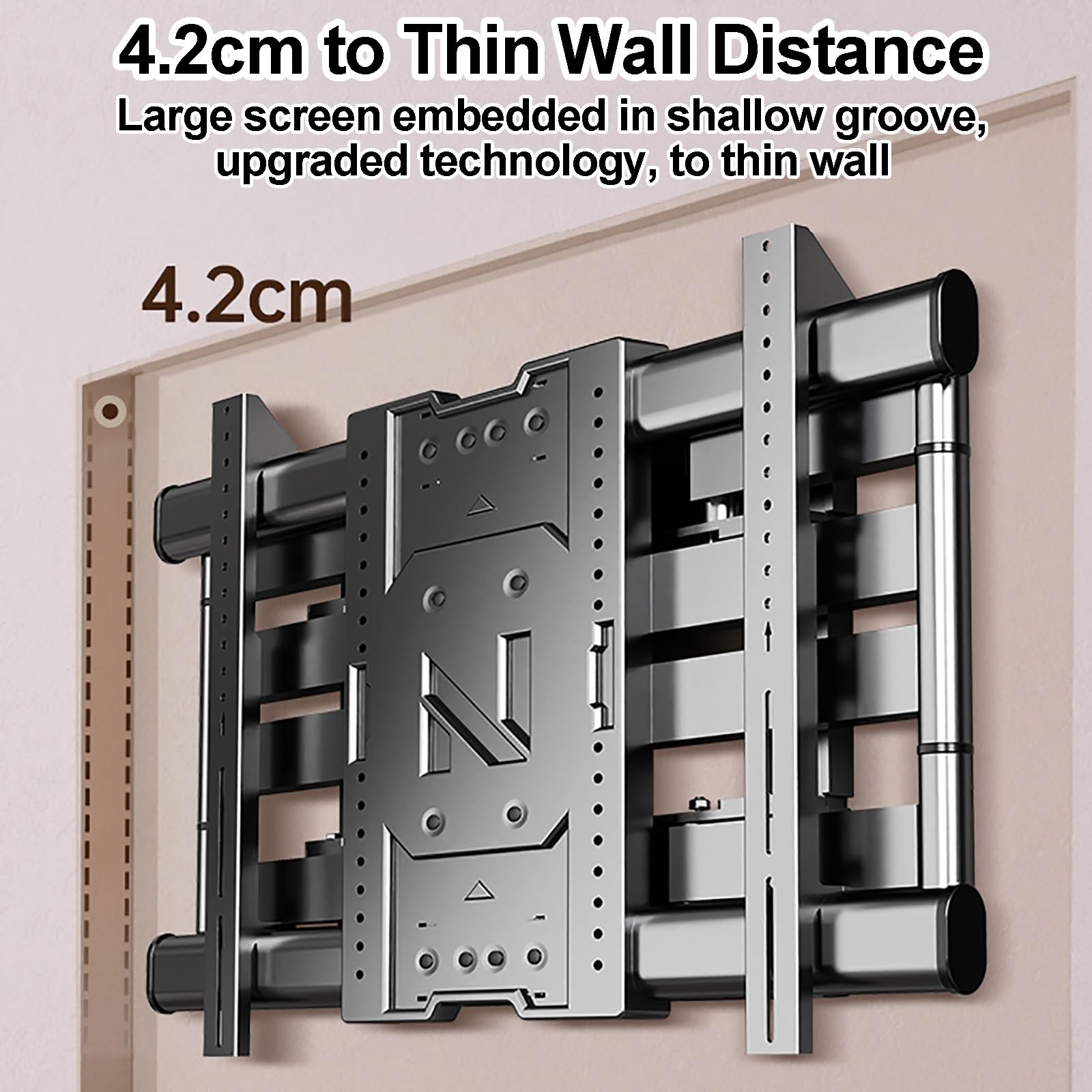 Soporte de pared para TV de movimiento completo para televisores de 40 a 100 pulgadas, brazos articulados, soporte ajustable giratorio e inclinable para pantallas planas y curvas