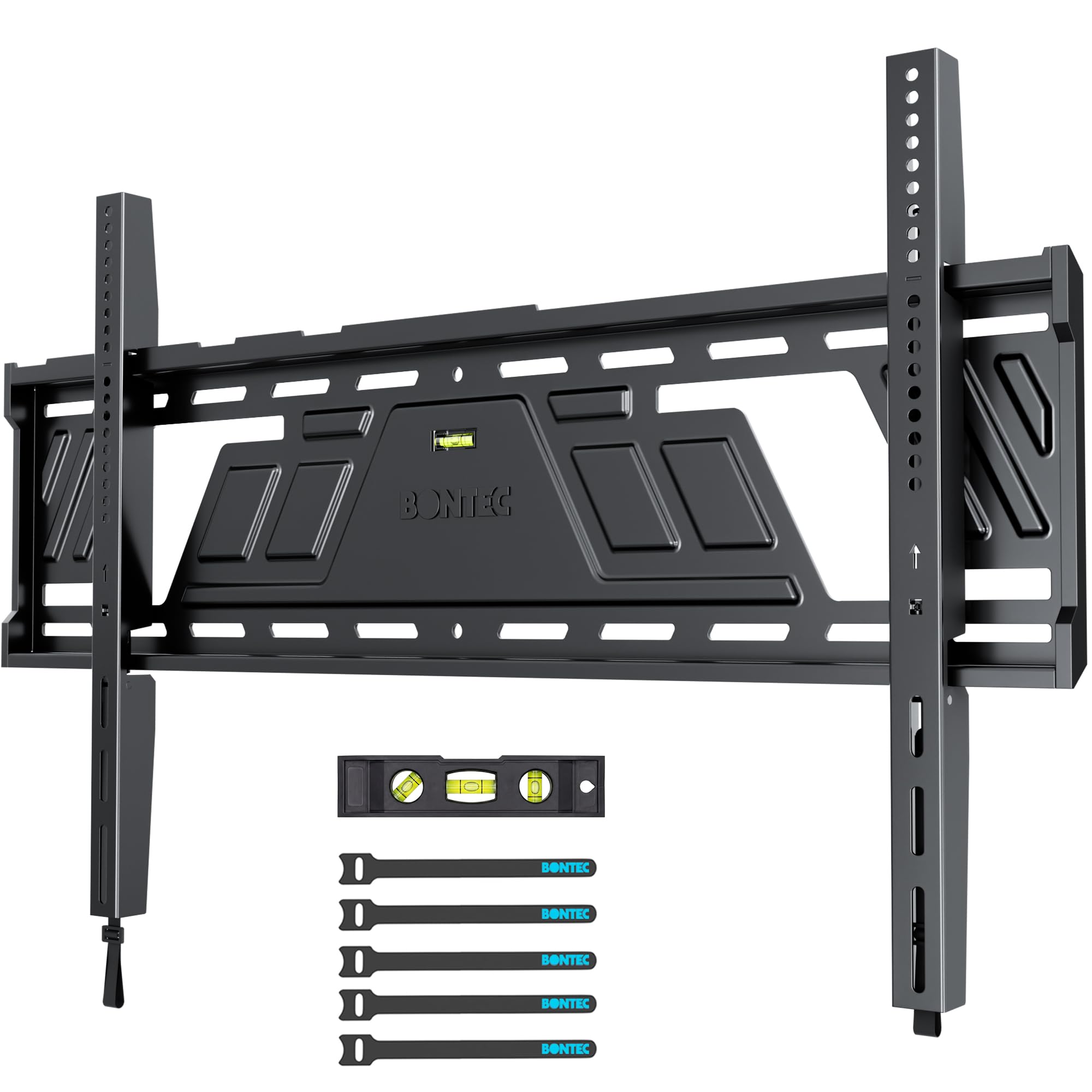 BONTEC Supporto TV da Parete per TV 43-100", VESA 800 x 600 mm | Supporto fisso a basso profilo, per montanti in legno 16/24/32",fino a 100 kg