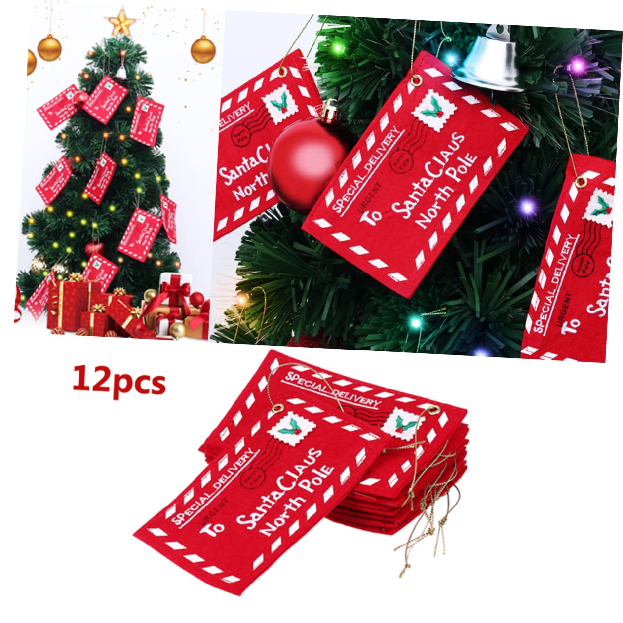 Tofficu 36 Pz sacchetti regalo babbo natale sacchetti di caramelle natalizie stoffa natale stoffa natalizi scatole regalo buste ie addobbi per l'albero di Natale
