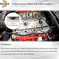 Vista 4 de Valley Kit de placa de cubierta con junta de repuesto # 12577927 Fit Chevy Corvette CTS-V Pontiac GTO LS1 LS6
