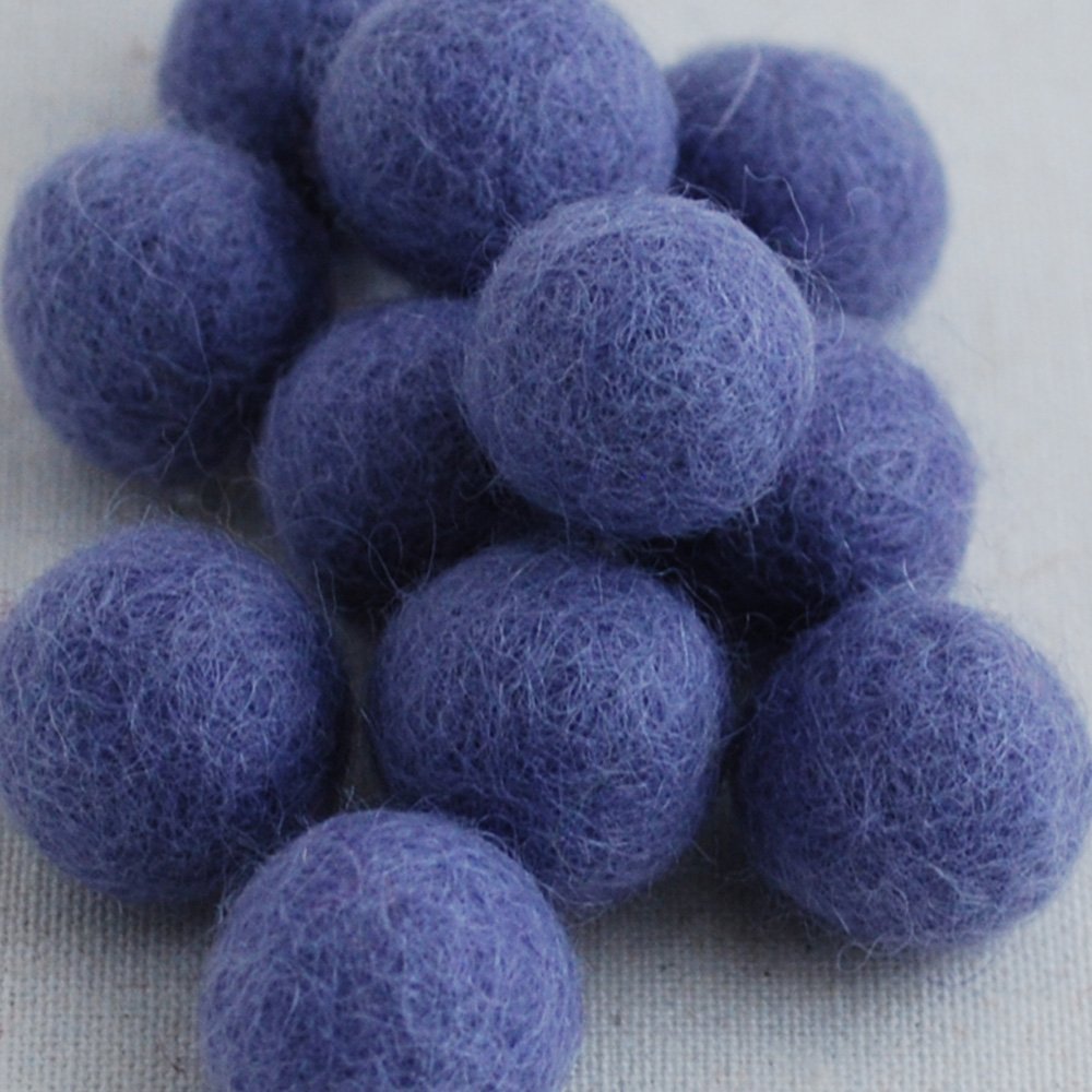 Oriental Direct Iris Purple 100% Wool Felt Balls - 1.5Cm - 10 Felt Balls