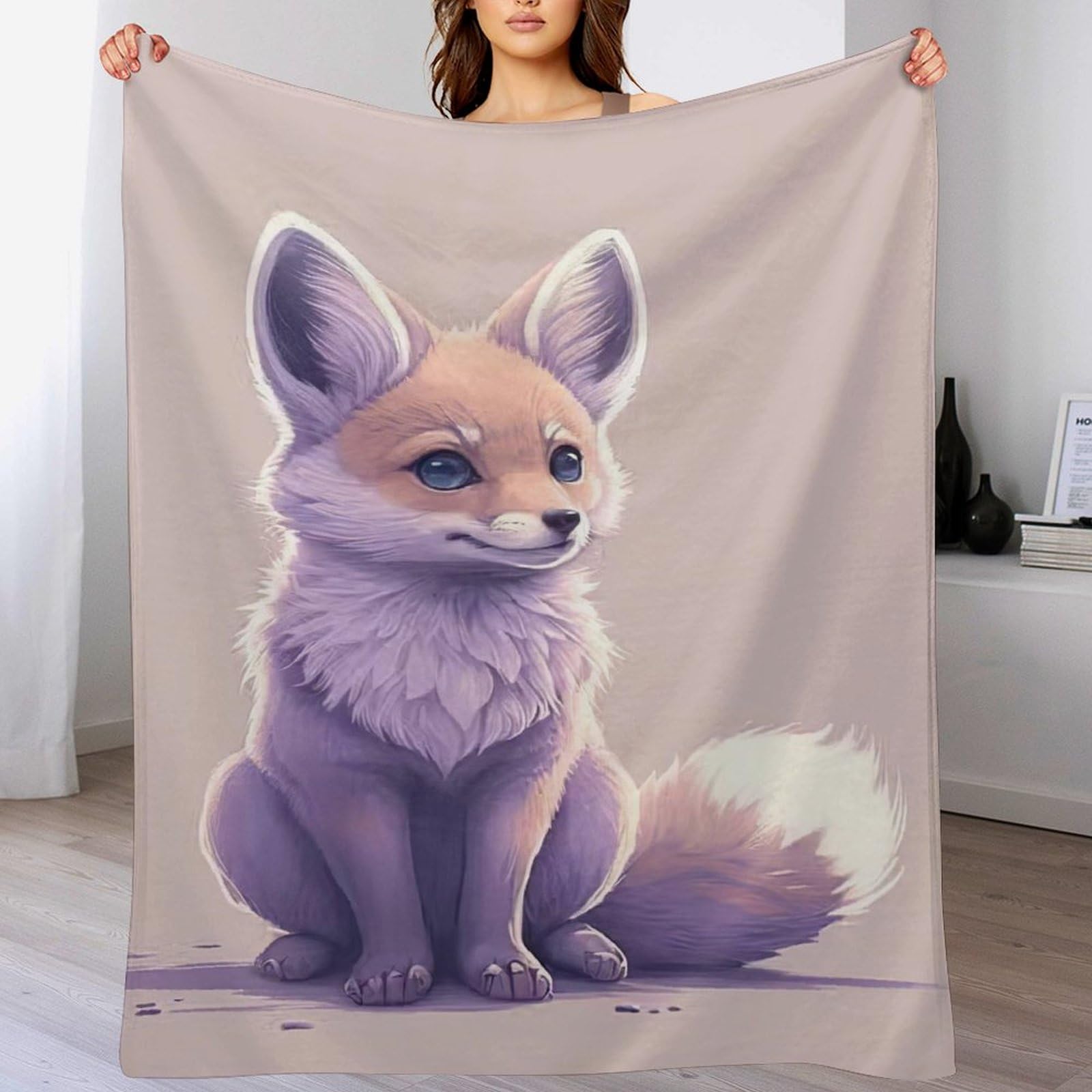Couverture renard en flannel, le cadeau idéal pour canapé et séjour