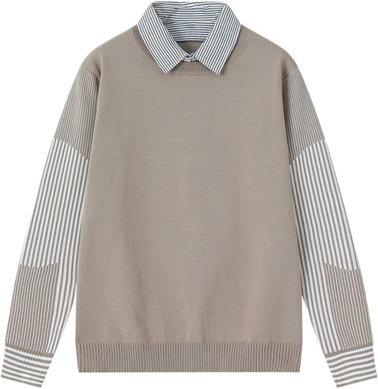 Korean Style Knitted Thermal Inner Long-Sleeved Sweater for Men