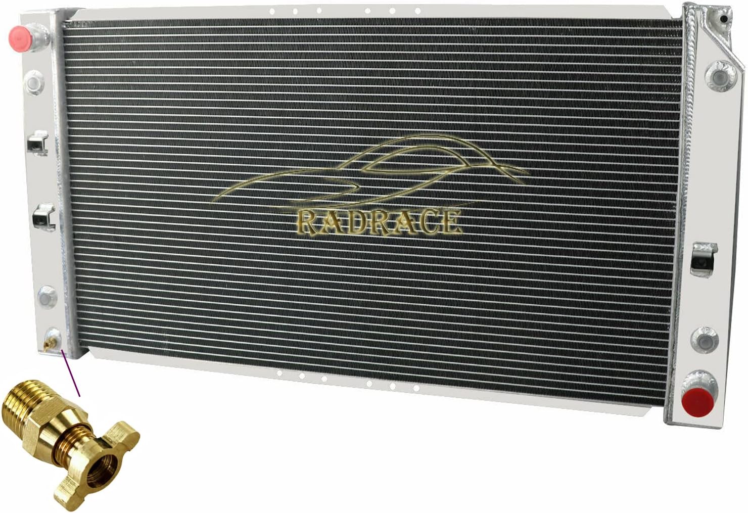 Aluminum Radiator for 1994 1995 1996 Chevy Impala Caprice Cadillac Fleetwood Buick Roadmaster 5.7L V8 Gas 94 95 96 Radiators 3 Row Core