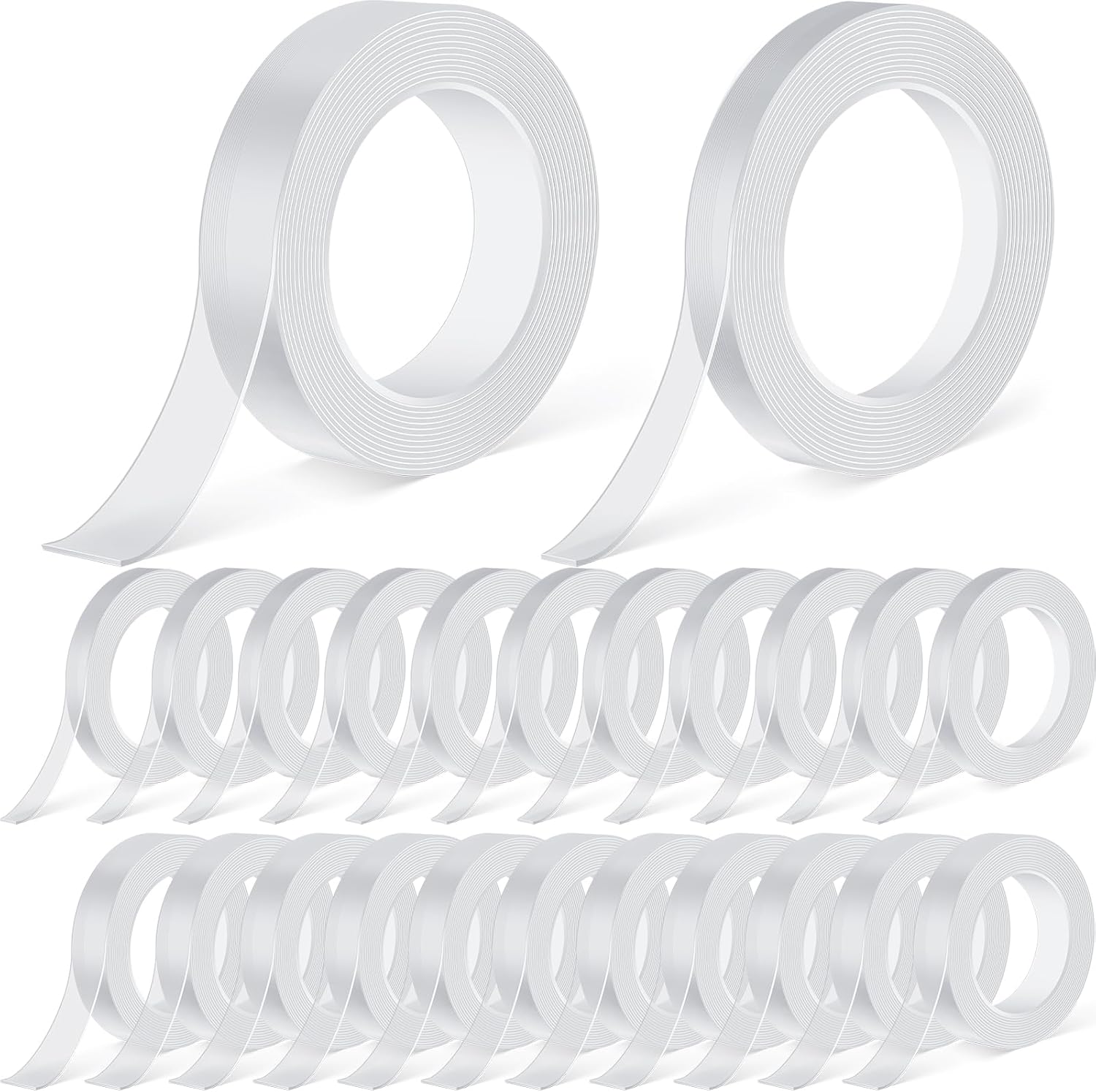 Ctosree 20 Rolls Double Sided Adhesive Tape Nano Tape Transparent Mounting Tape 2
