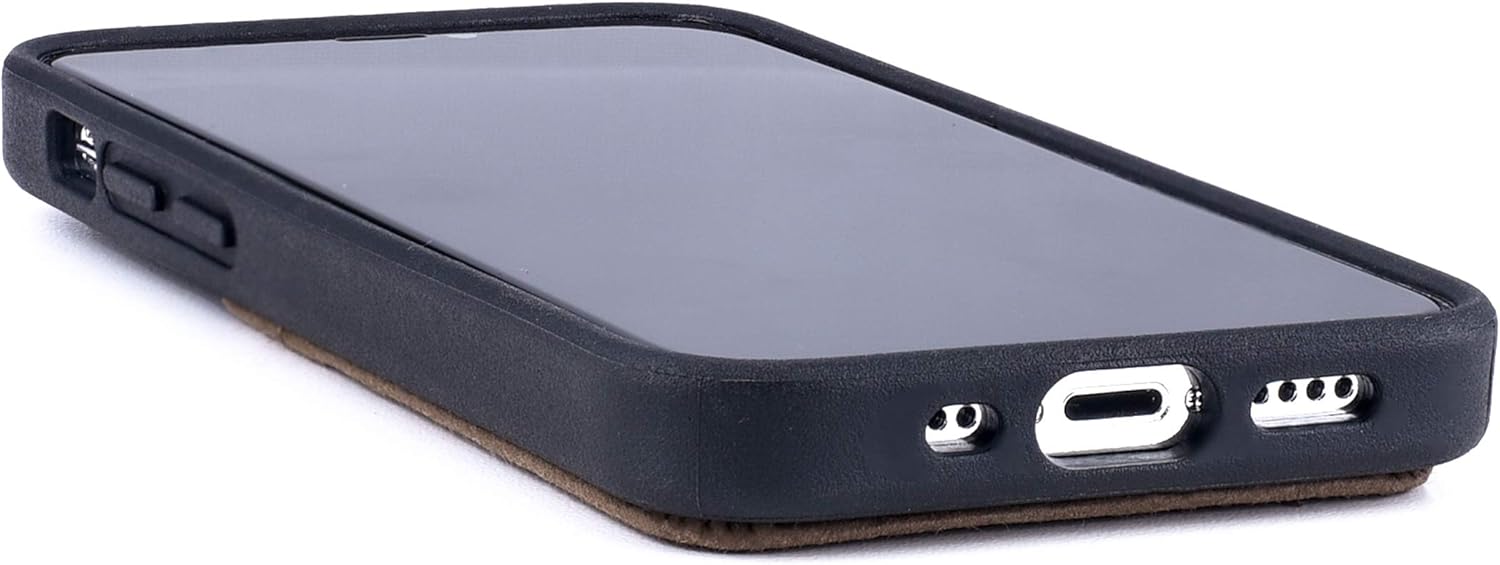 Dockem BIO Wallet Case for iPhone 12 Mini: Sensible Materials, Magnetic Mounting & 1 Credit Card Holder Slot (5.4" M2B, Black and Tan) - Image 6