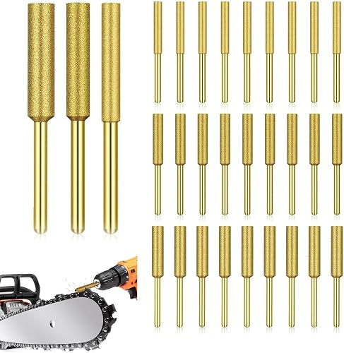 30 Pièces Affûteur Tronçonneuse Diamant 4mm 4,8mm 5,5mm 