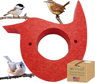 JCs Wildlife Recycled Poly Wren Portal Cover/Birdhouse Predator Guard (Red)