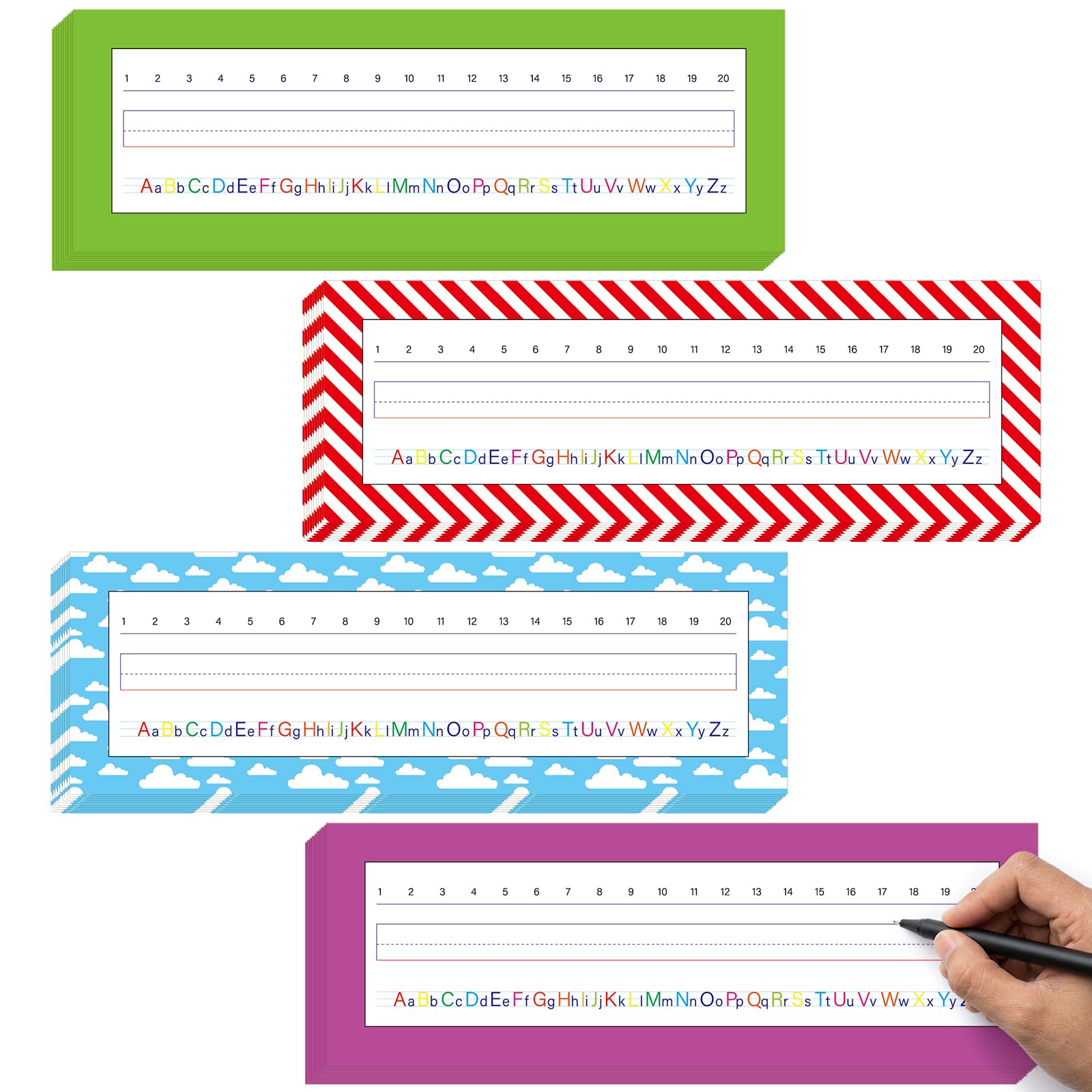 Tenceur 40 Pcs Desk Name Plates for Classroom Elementary Name Tags,Simple