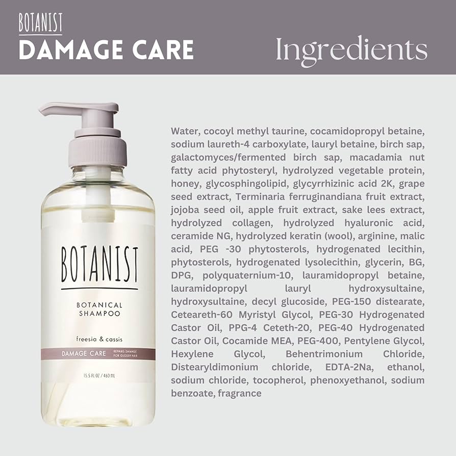 BOTANIST DAMAGE CARE ４SET Amazon.com : Botanist Organic Shampoo for Women, Paraben and