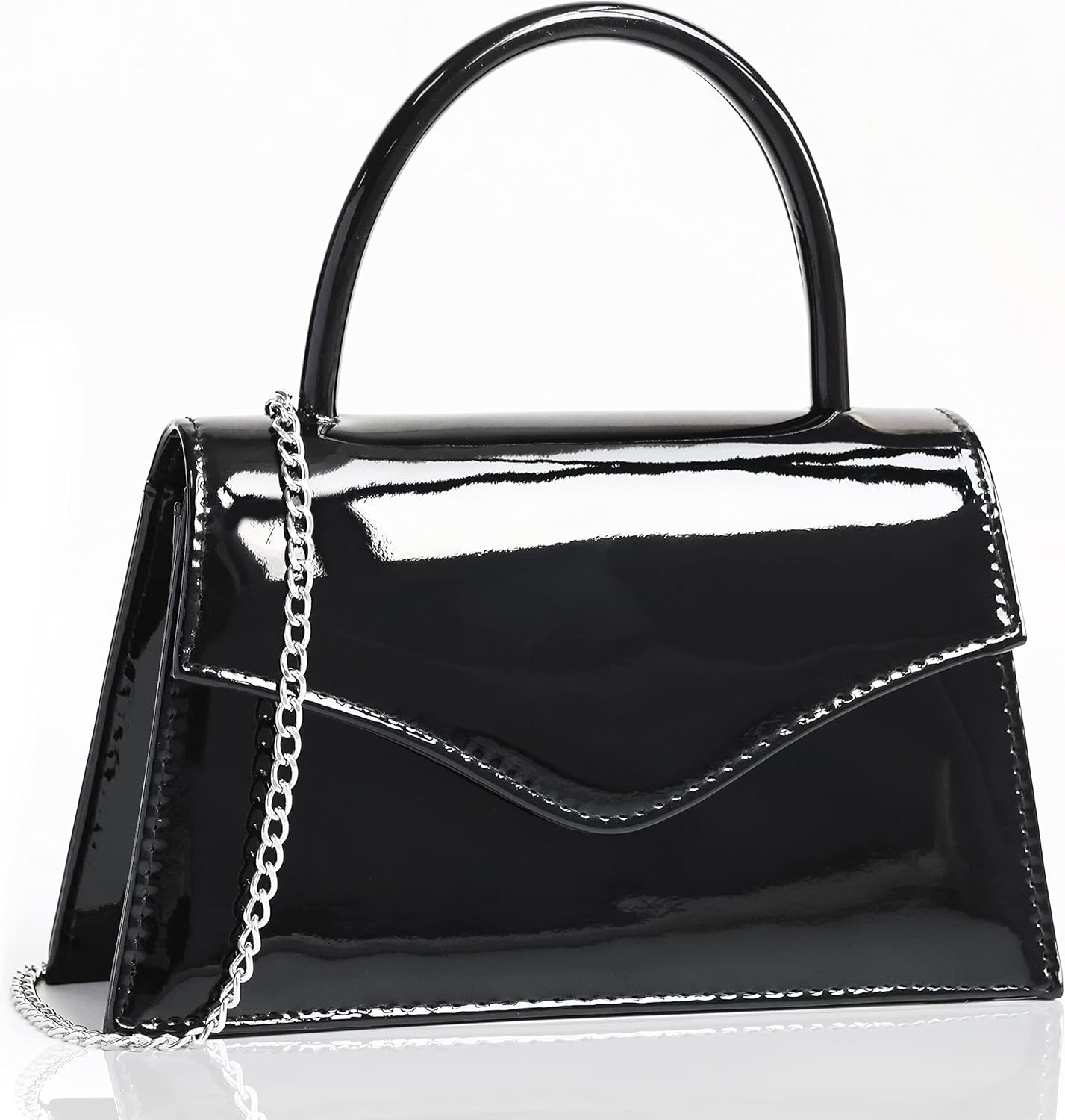 Milisente Women's Evening Bag Bridal Party Clutch Purses Cocktail Prom Handbags with Patent Leather - Image 9