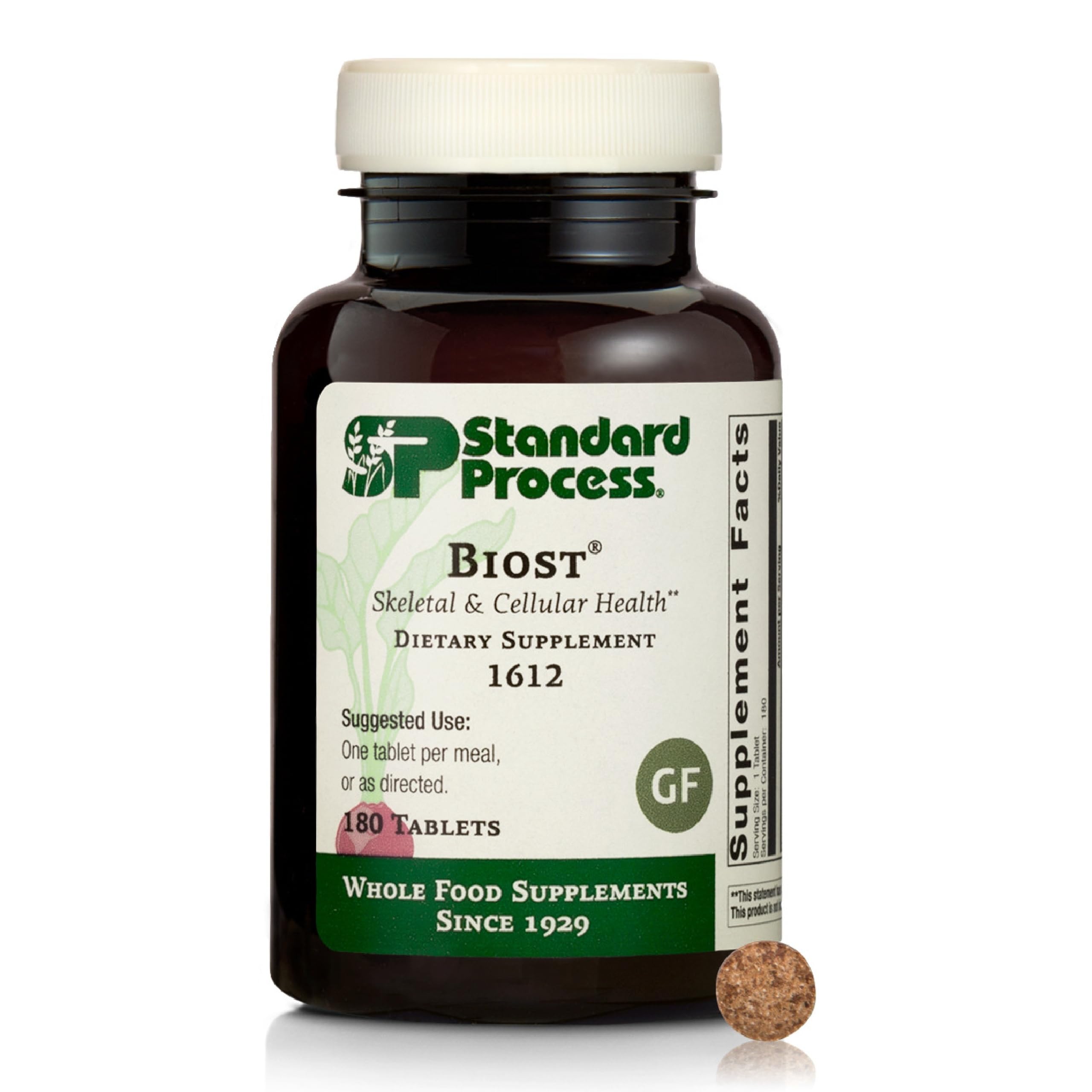 Standard Process Biost, Skeletal & Cellular Supplement, 180 Tablets Unflavored 180 Count (Pack of 1)