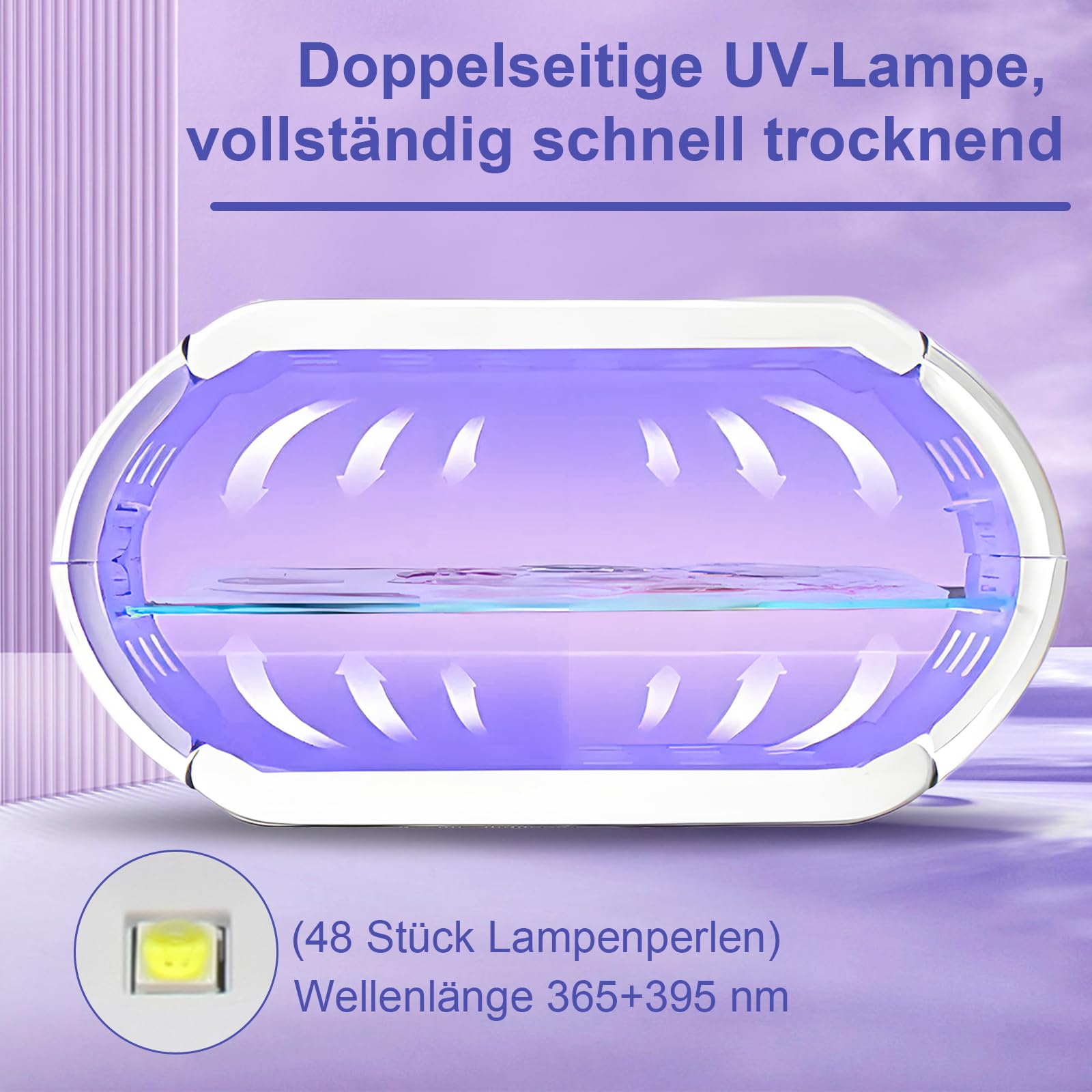 Doppelseitige UV Harzlampe Harz Aushärtungslampen zur Harzhärtung 48W UV Lampen zur Harzhärtung Schnellhärtung mit LED Anzeige 4 Timer UV Lampe für DIY,Harz, Formen, Schmuckherstellung