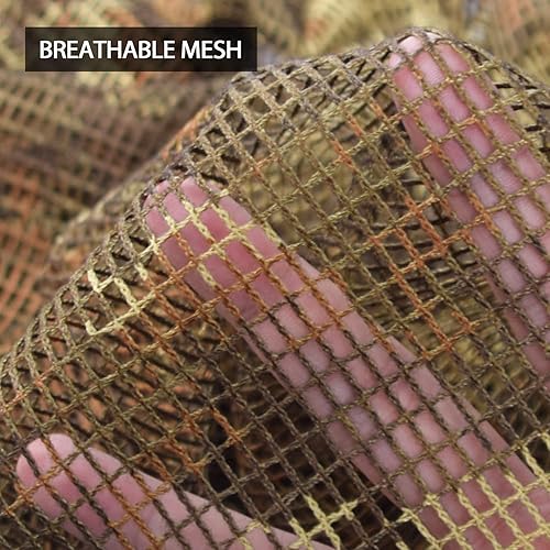 Miniatura 9 de WINWAY Bufanda de camuflaje de velo de francotirador, doble impresión, táctica, de camuflaje, para caza, disparo, fotografía salvaje