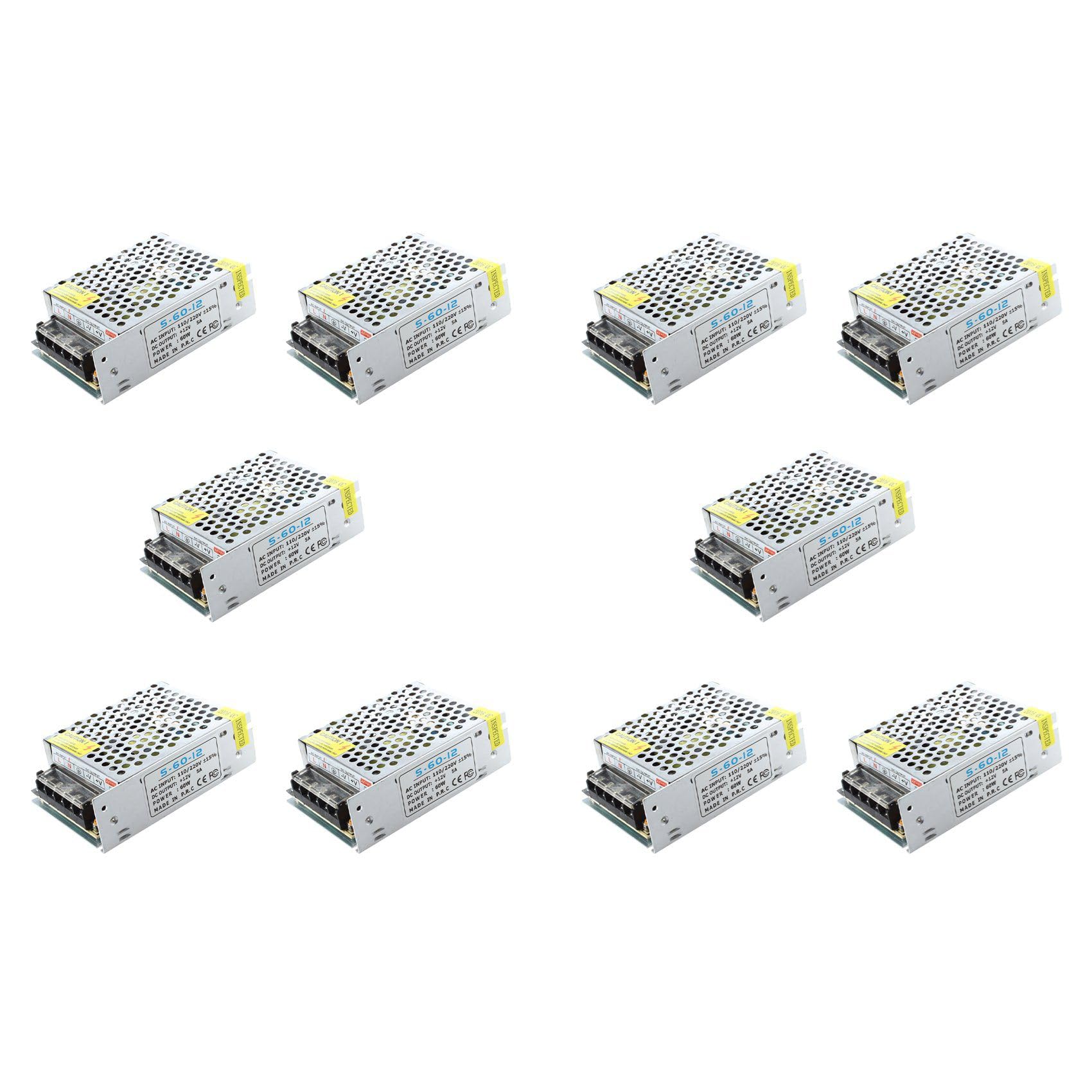 Transfo LED 12V 5A anti-scintillement pour ampoules et rubans