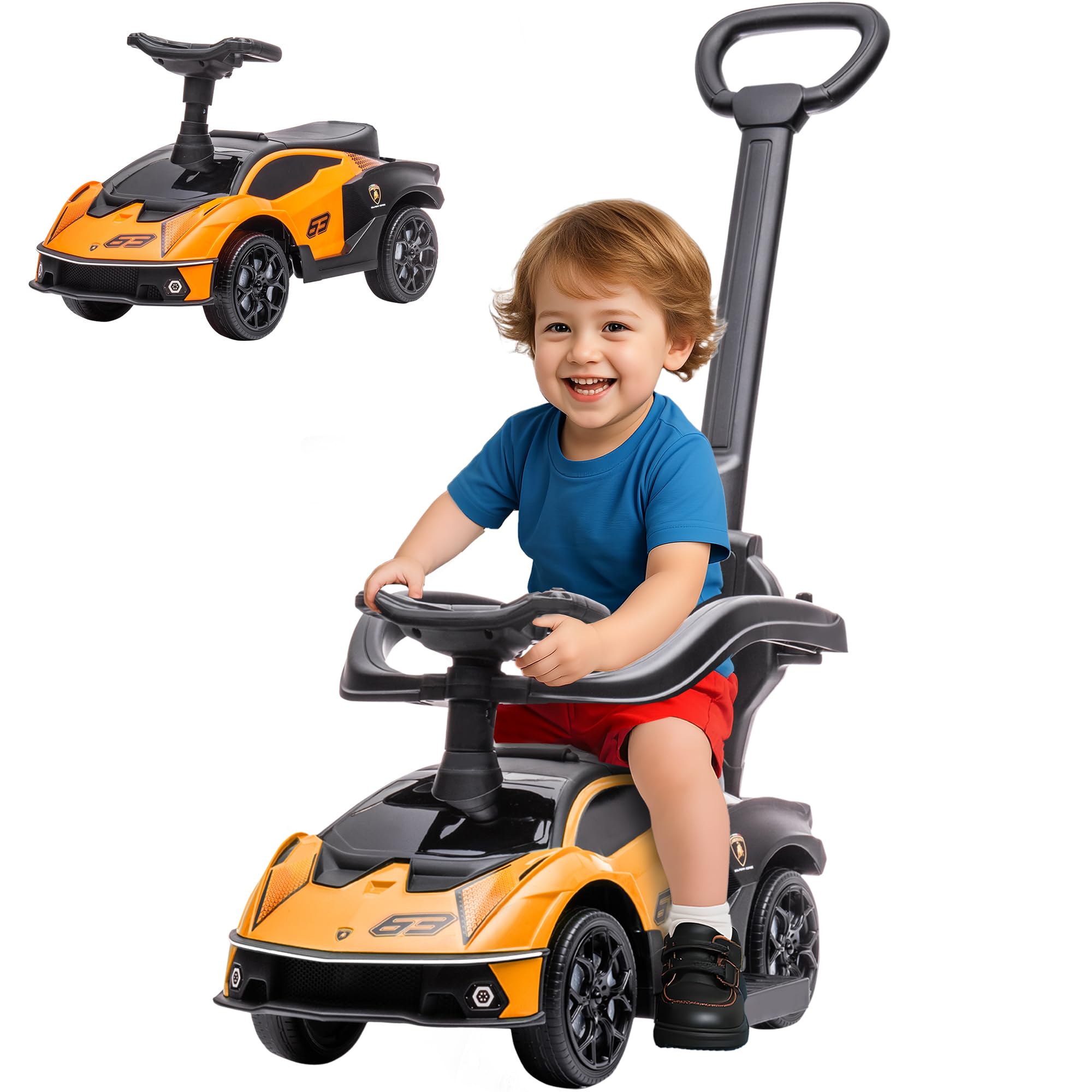 KID AYUSINO Amazon.com: Aosom 2-in-1 Ride On Push Car for Toddlers 1-3