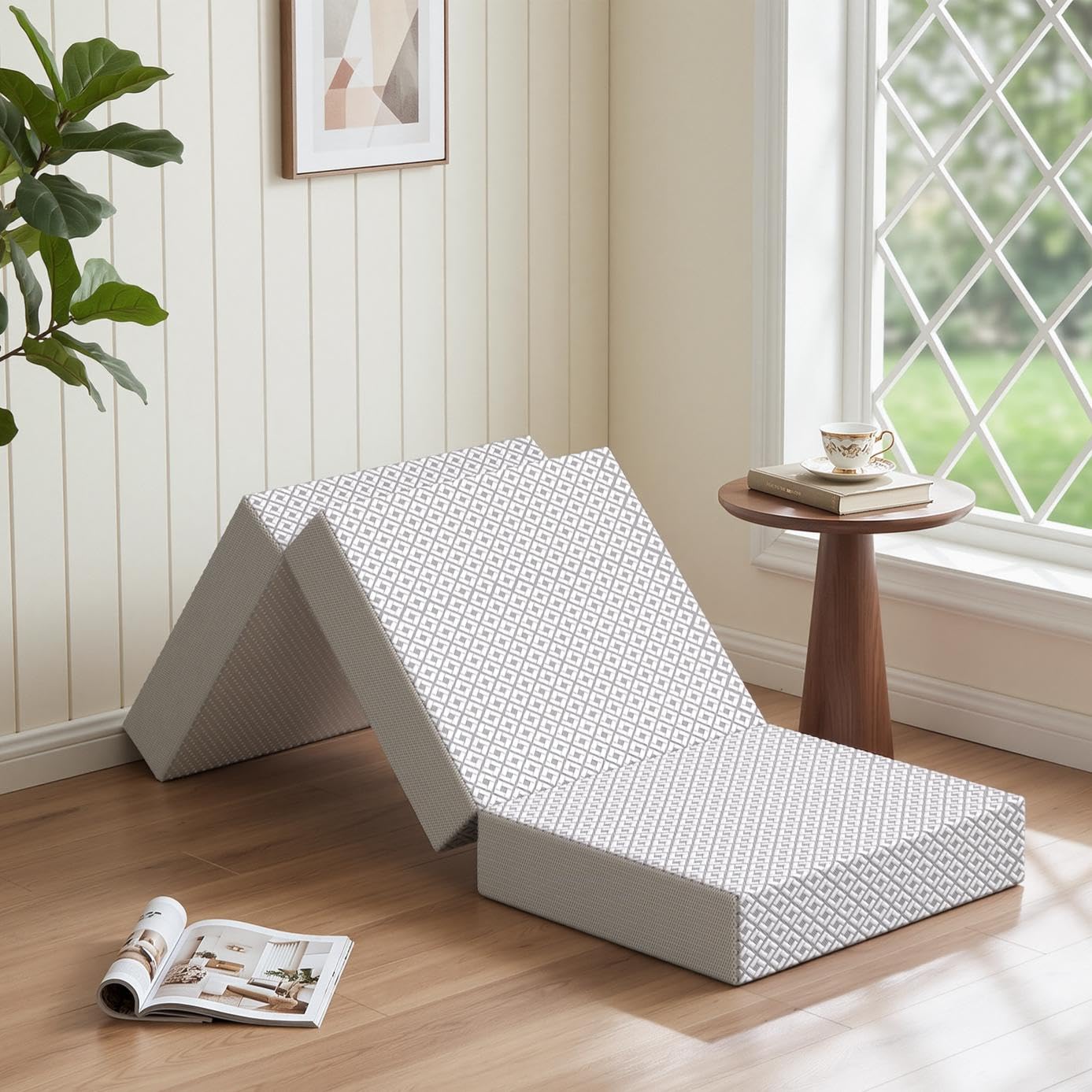 Warmiehomy Small Single Folding Mattress Memory Foam Foldable Mattress