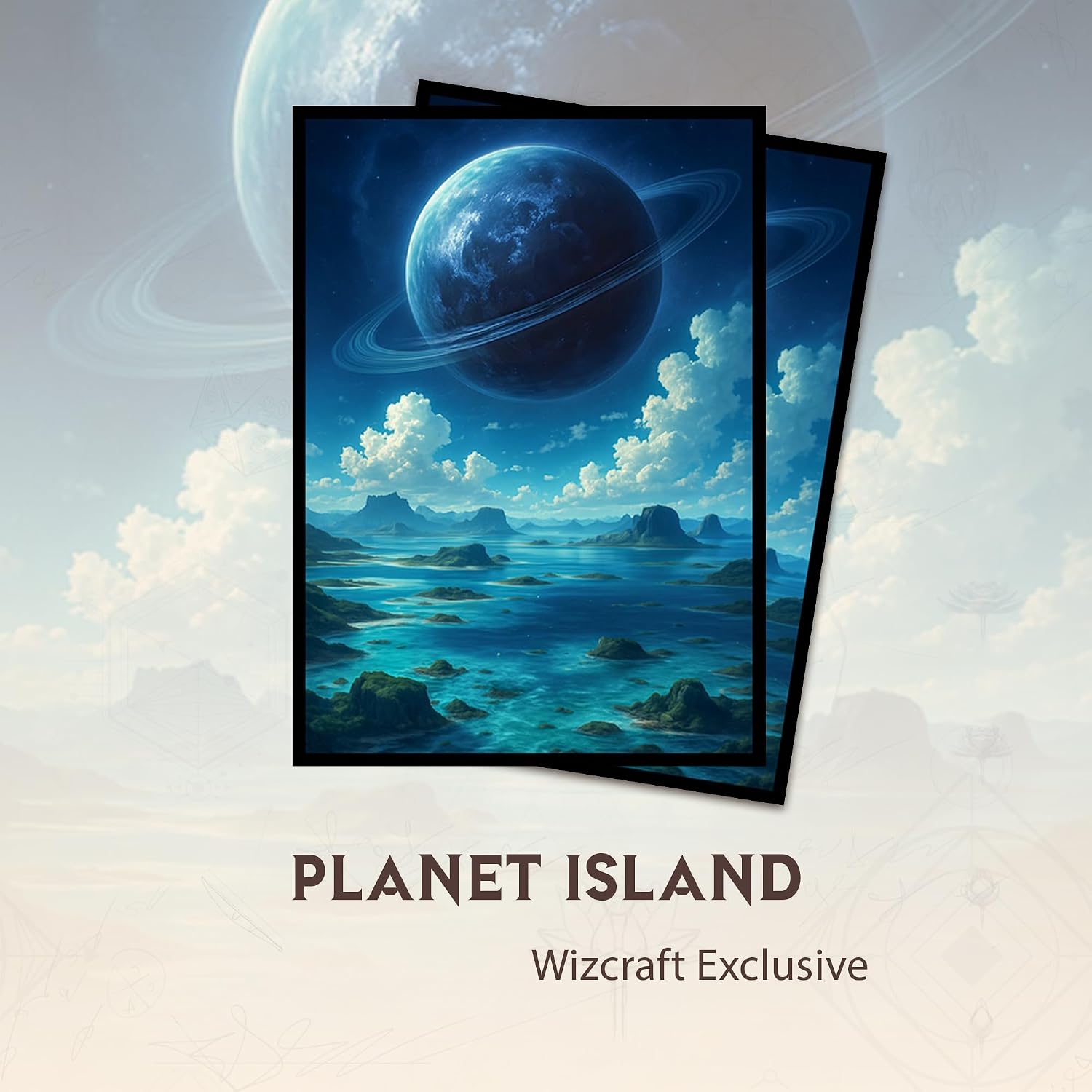 Planet Island MTG Card Sleeves (Smooth) - 104 Count Standard Size TCG Sleeves - Compatible with Magic The Gathering - Double Sleeving - Original Art Design, Premium Protection