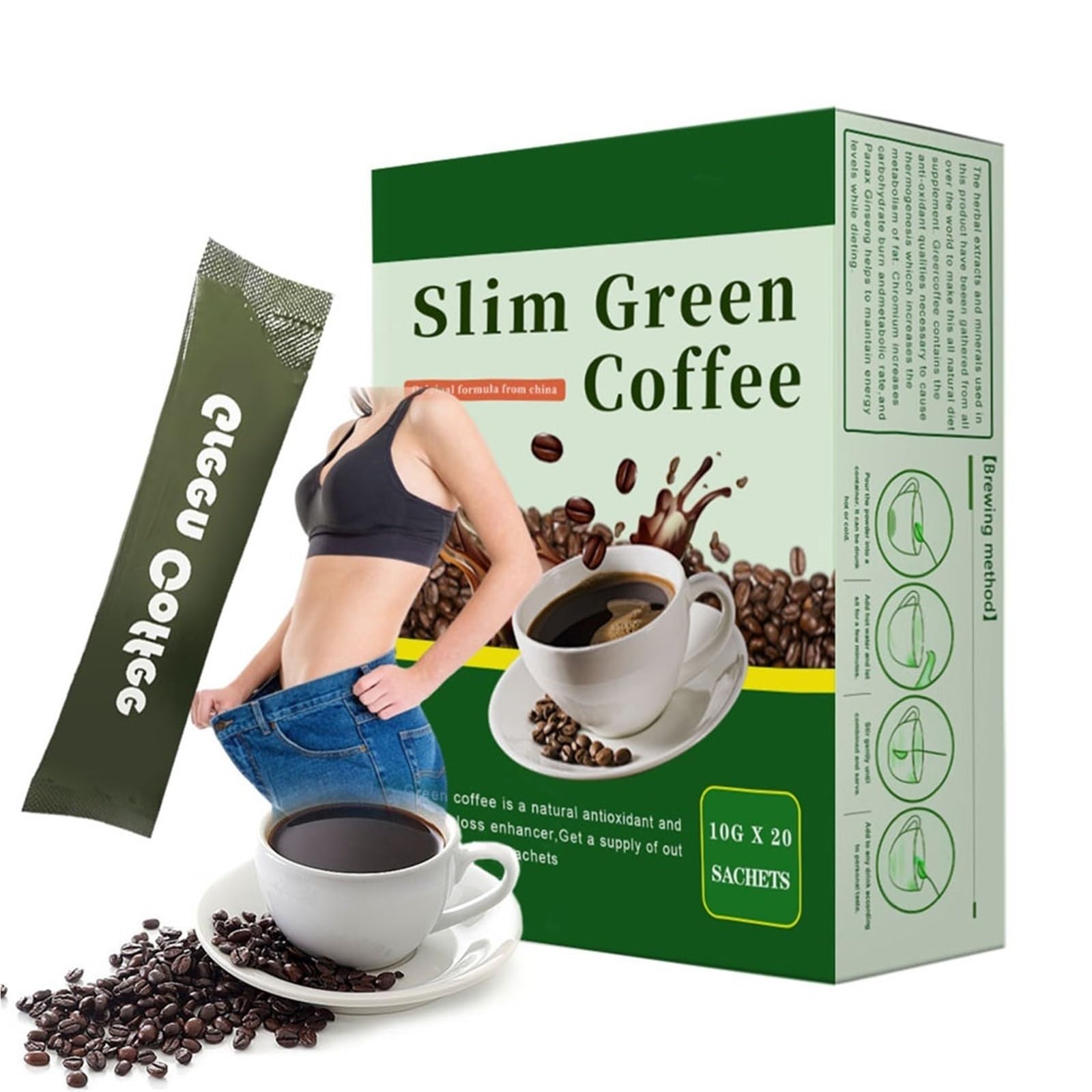 Tisane Détox Au Café Vert - Minceur Et Énergie - Tisane Détox Naturelle For Une Vitalité Renouvelée(3PCS)