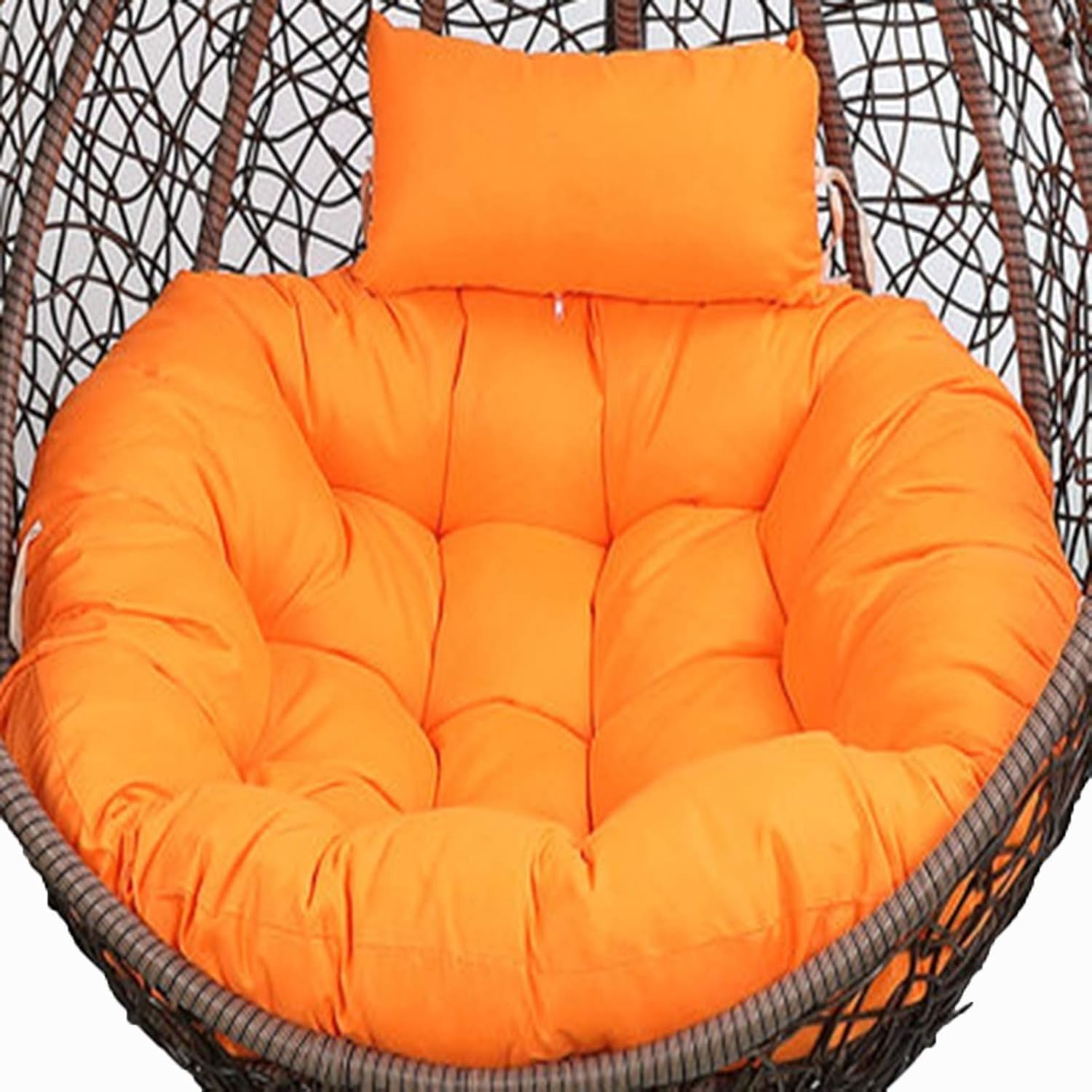 ERTsrhFD Chair Cushion, Thick Hanging Swing, Anti-Deformation Outdoor Hammock, Rattan Cushions(Orange)