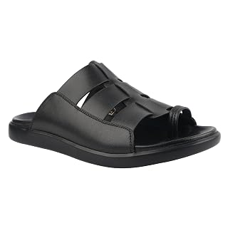 Medifeet Fisherman Sandal II Outdoor Sandal II Flat Sandal II Cushion Sandal For Men's (BLACK, 8)