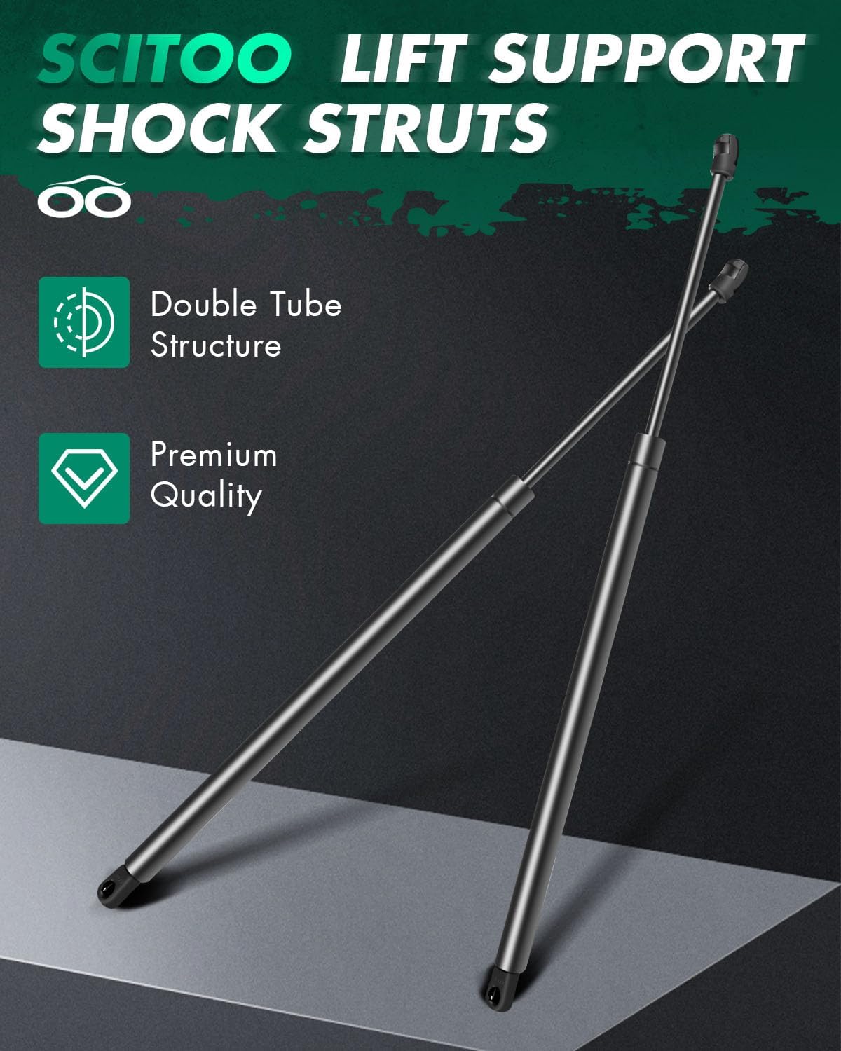 SCITOO Rear left and right Liftgate Lift Supports Struts Gas Springs Shocks Fit For Chevrolet Trailblazer EXT 2002-2006,For GMC Envoy XL 2002-2006 -Replace 4574 SG230062(2PC Set)