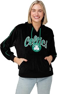 FOCO Women's NBA Team Logo Fashion Velour Hooded Sweatshirt