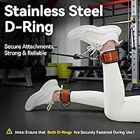 Vista 5 de Ankle Strap for Cable Machine (2 Pack), Ankle Resistance Bands, Cable Kick Back Straps for Gym, Glute Workouts, Leg Extensions, Adjustable Straps