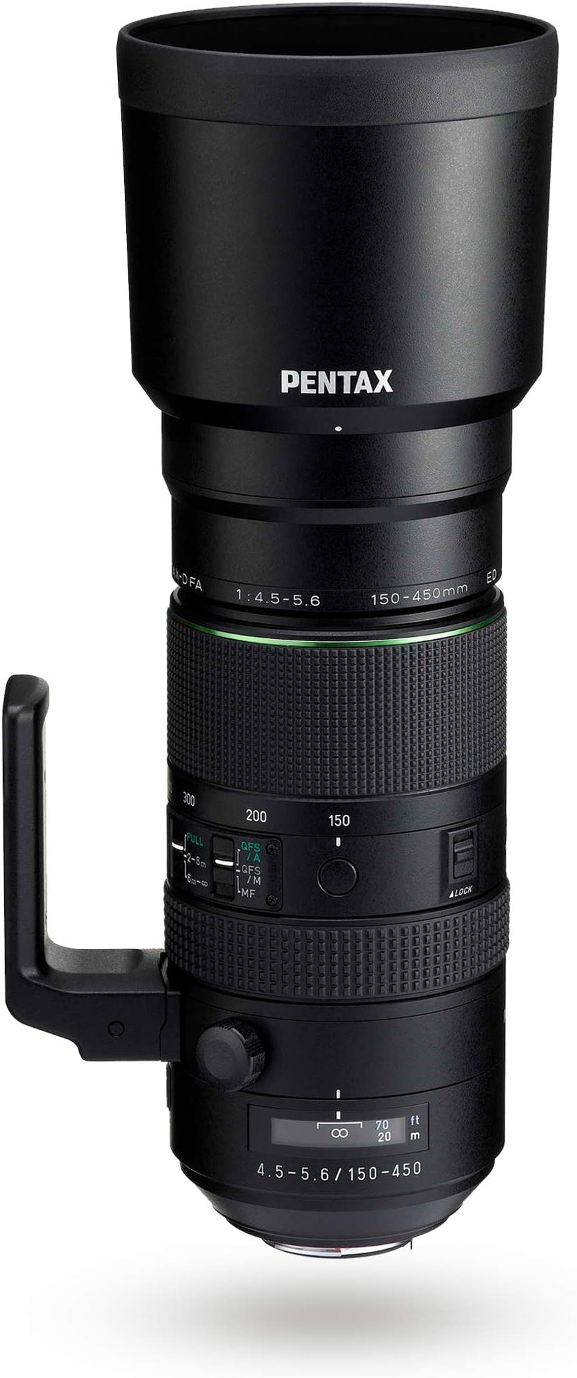Pentax 150-450 mm HD D-FA F4.5-5.6ED DC AW Lens - Black