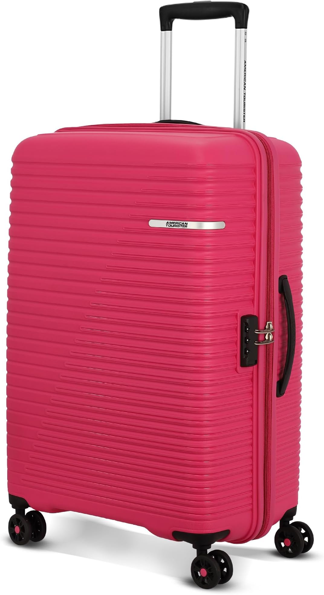 Liftoff 79 CM Large Check-in Polypropylene (PP) Hard 8 Wheels Spinner Luggage/Suitcase/Trolley Bag for Travel (Berry Blast), Pink