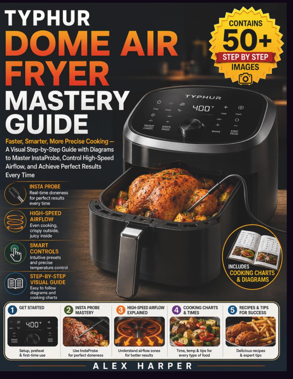 TYPHUR DOME AIR FRYER MASTERY GUIDE: Faster, Smarter, More Precise Cooking — A Visual Step- by-Step Guide with Diagrams to Master InstaProbe, Control ... and Achieve Perfect Results Every Time