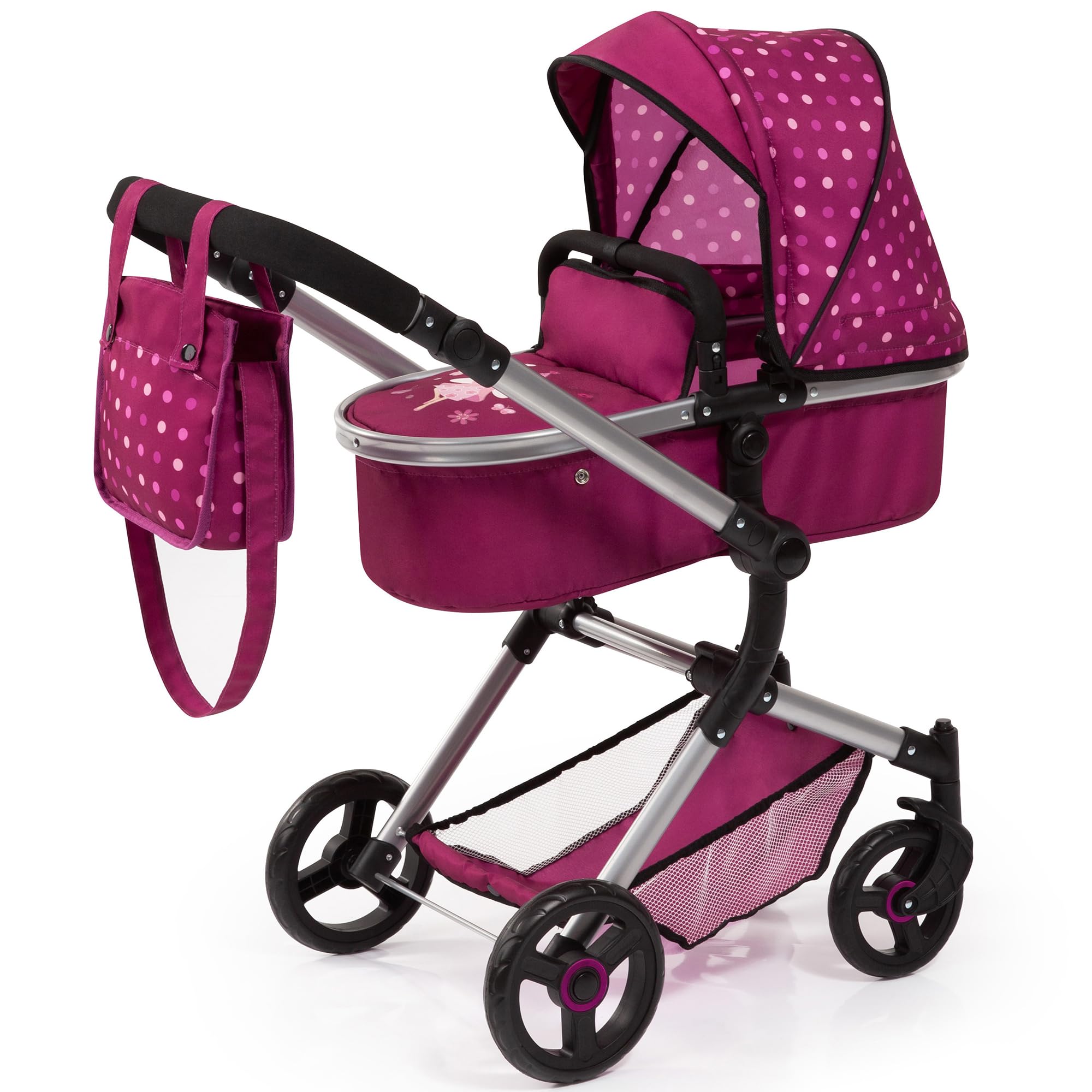 Bayer Design Dolls Pram NEO Vario stroller, bag, convertible, foldable, adjustable, reversible