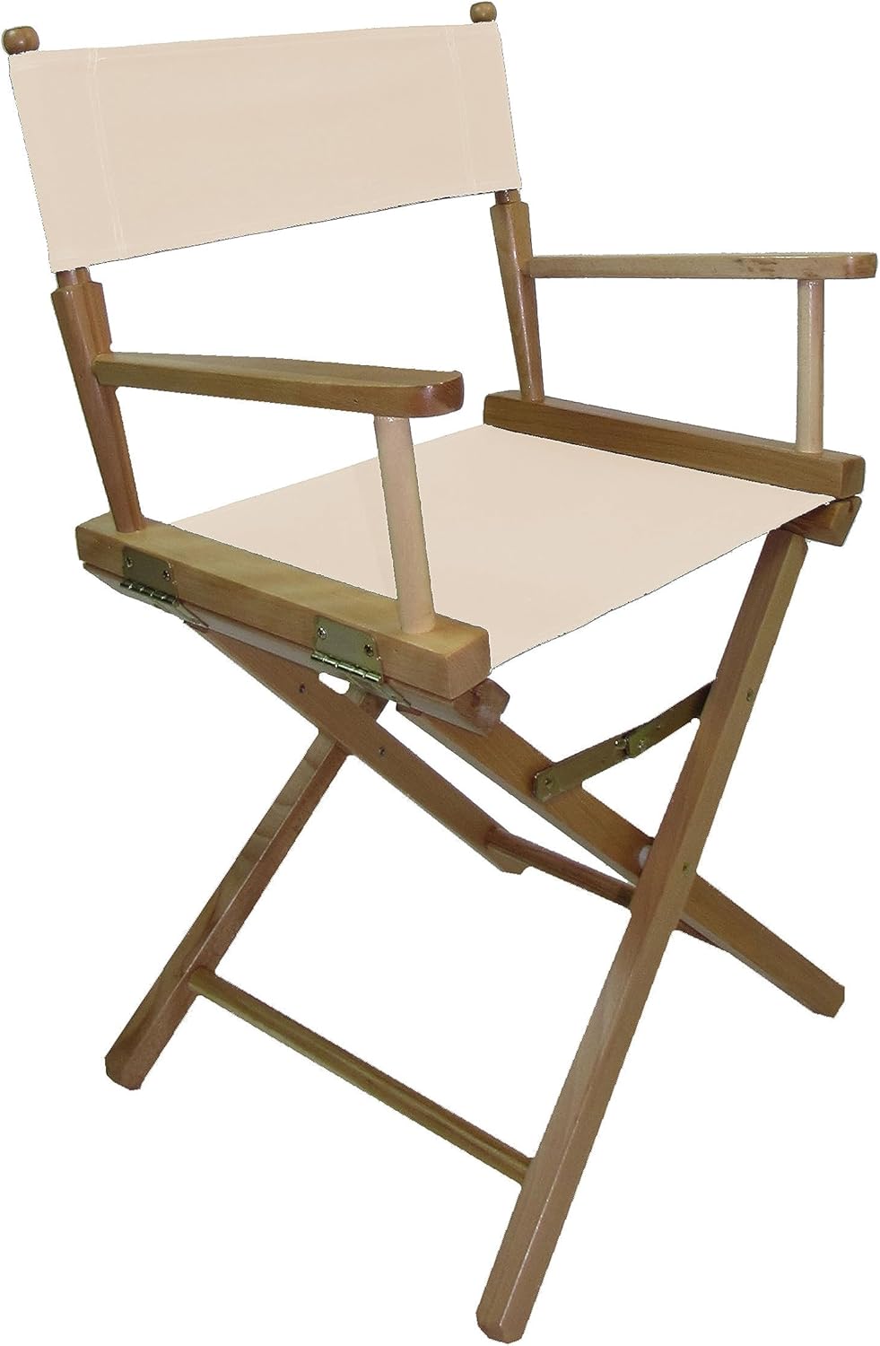 Gold Medal 18"" Table Height Contemporary Natural Frame Directors Chair - Natural