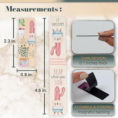 Miniatura 166 de Christian Art Gifts - Conjunto de marcapáginas magnéticos Lift Up Your Hands, 6 unidades Escénica #1