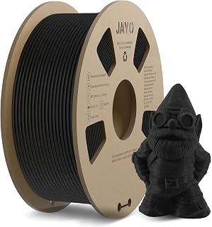 JAYO Matte PLA Filament 1.75mm 3D Printer Filament, 1.1kg (2.4lbs) Cardboard Spool, Neatly Wound Filament Accuracy +/- 0.02mm, Matte Black PLA