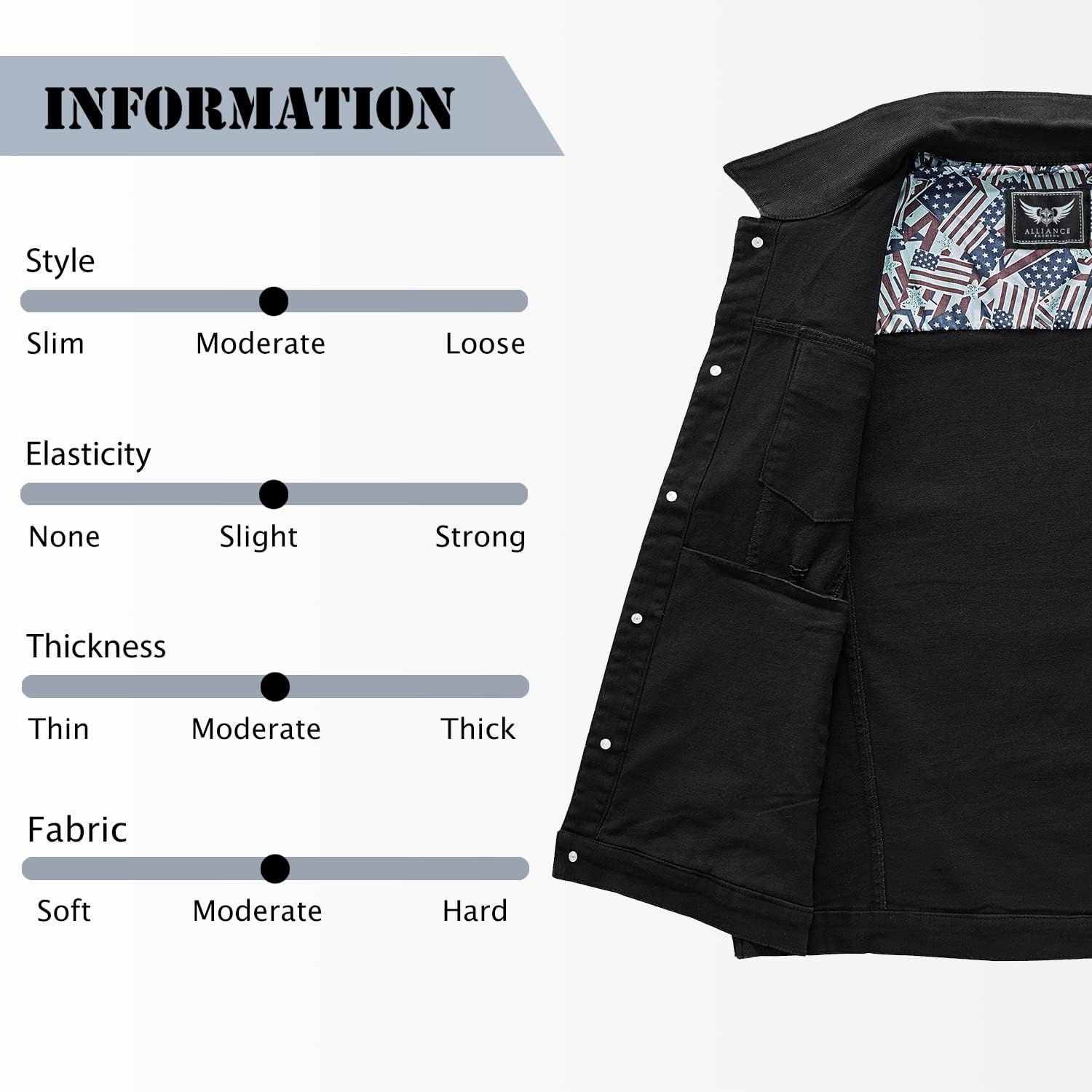 Men's Casual Jean Vest Stretchy Motorcycle Denim Sleeveless Vest - Image 6