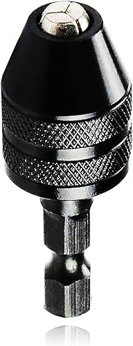 Mini adaptador de portabrocas de 0.012-0.142 in sin llave de cambio rápido, mini portabrocas de 14 pulgadas con vástago hexagonal para herramienta
