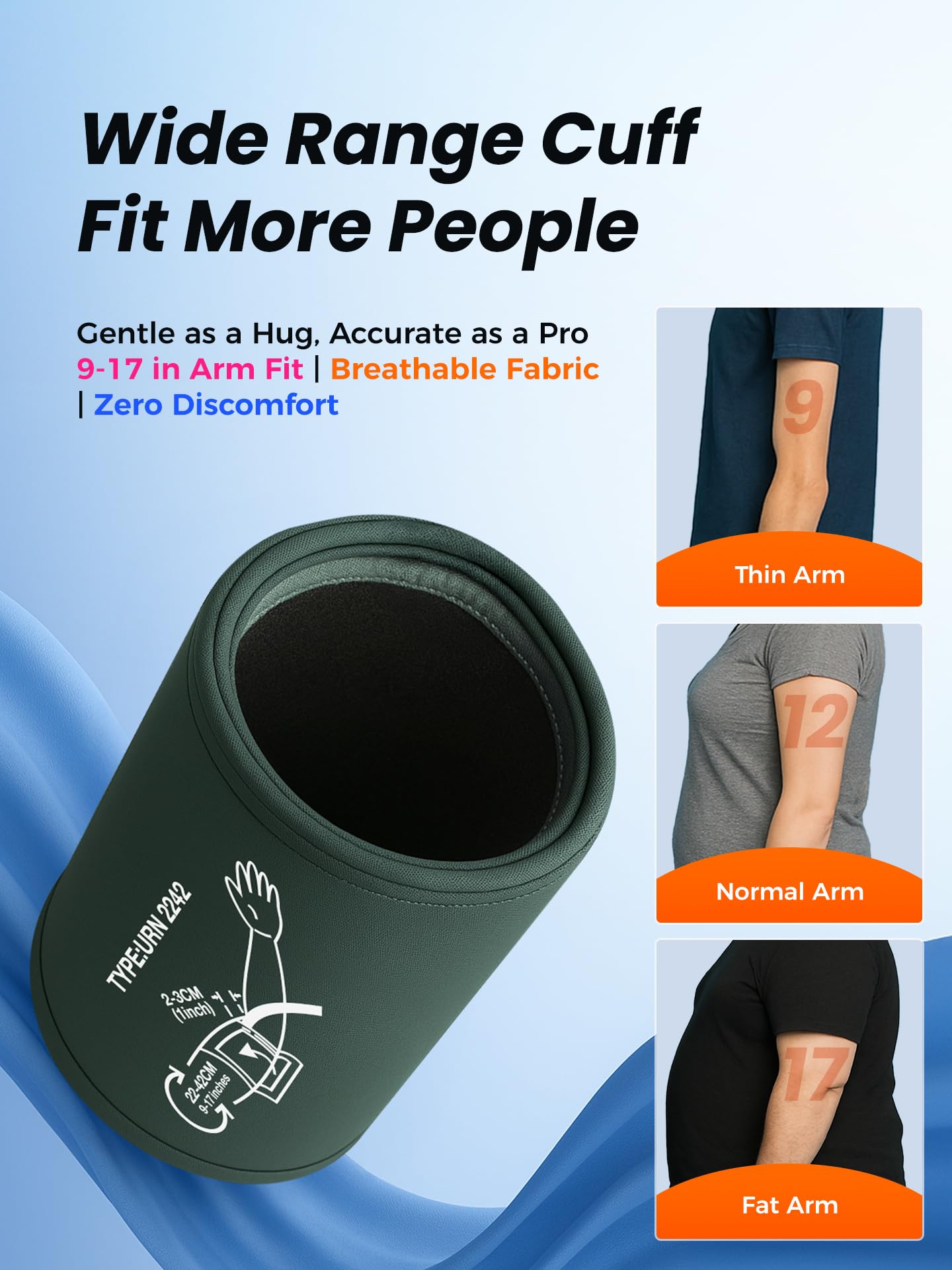 Upper Arm Electronic Blood Pressure Monitor (U80 Series) -Automatic Upper Arm Blood Pressure Monitor,Wide-Range Cuff, Large LED Backlit Display,Accurate Automatic Digital BP Monitor