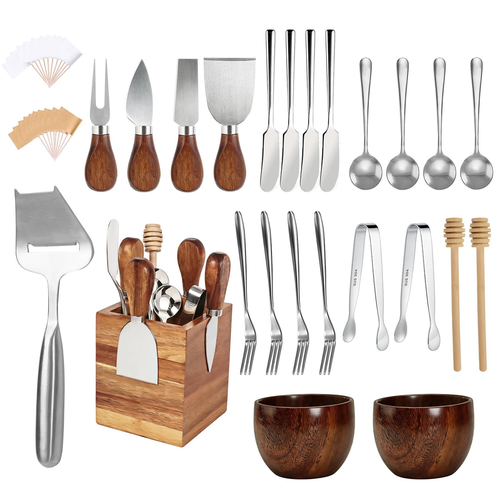 Photo 1 of 44 Pcs Charcuterie Boards Accessories Utensils Set with Magnetic Holder