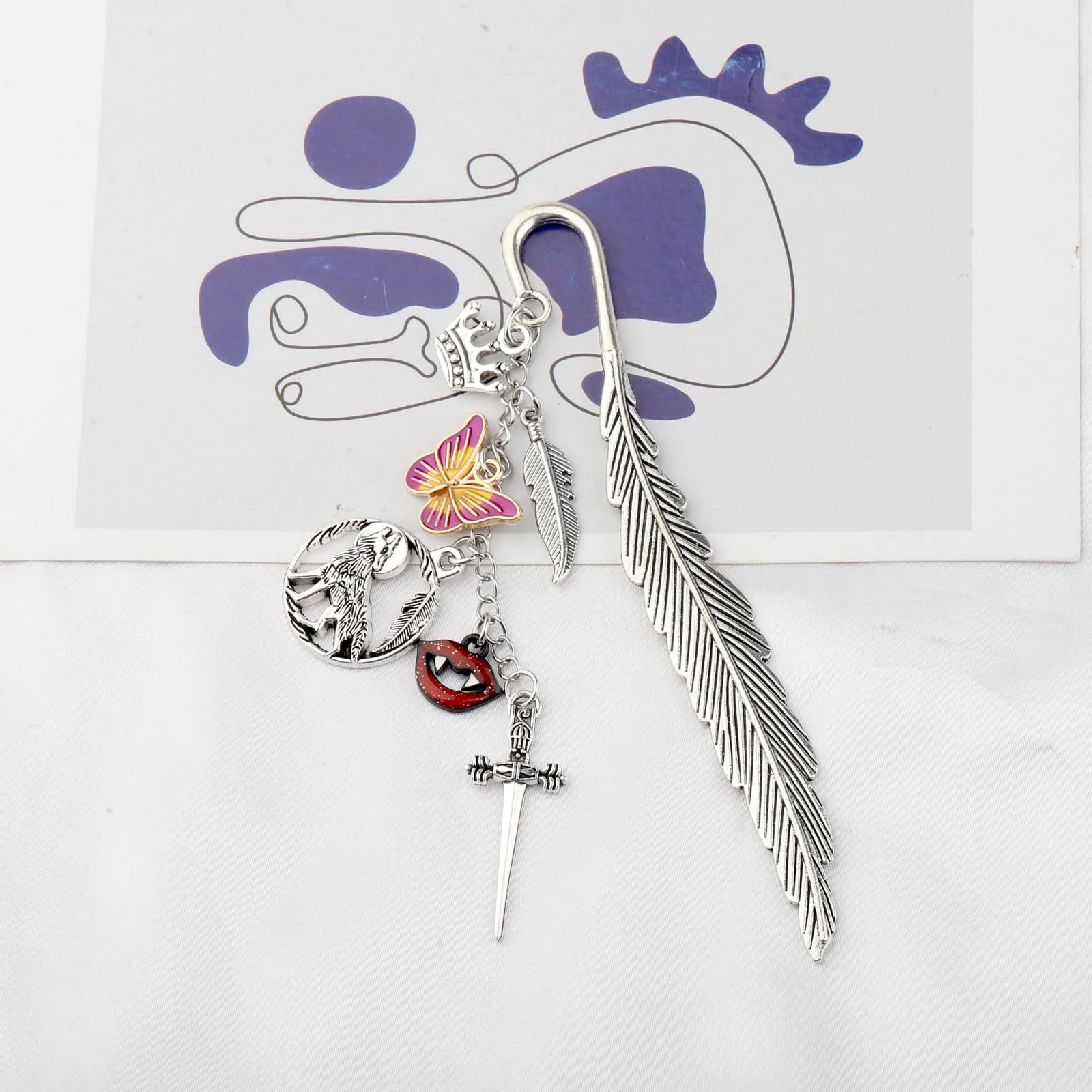 UJIMS Quicksilver - Marcapáginas inspirado en el romance, martín pescador, mariposa, OSHA, Callie Hart, Quicksilver, regalo para amantes de la mut (marcapáginas Quicksilver)