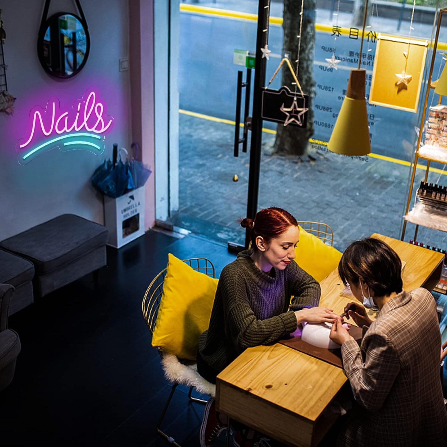 JFLLamp Nails Neon Signs for Wall Decor Neon Lights for Bedroom Led Signs Suitable for Nail Salon Office Man Cave Beer Bar Pub Restaurant Christmas Birthday Party Gift for Lover (Nails) - Image 4