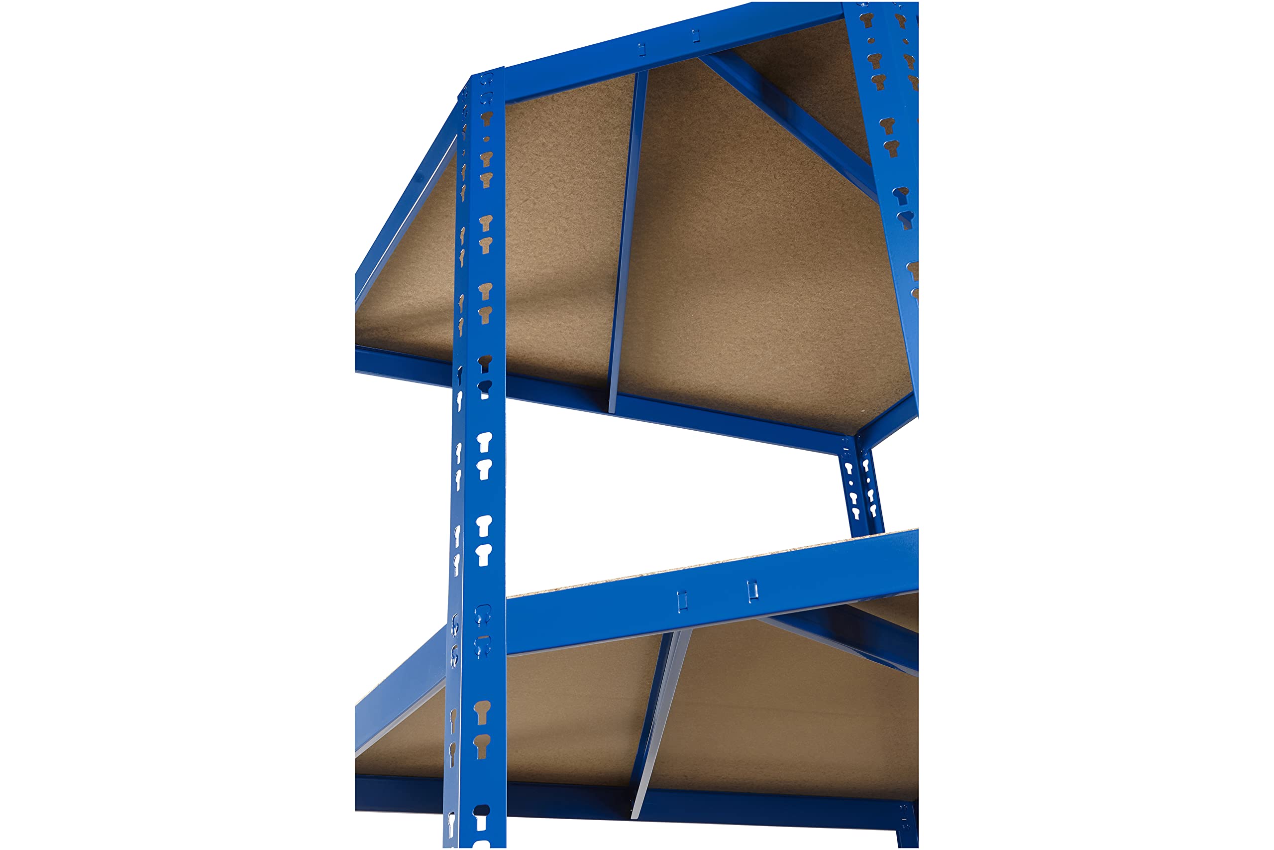 Callidus schwerlast Eckregal Rio für 60 cm Tiefe Regale | ✓ 179x90x90x60cm | ✓ blau | ✓ 4 Böden je max. 175 kg Tragkraft | ✓ Schwerlastregal Metallregal Lagerregal Kellerregal Werkstattregal