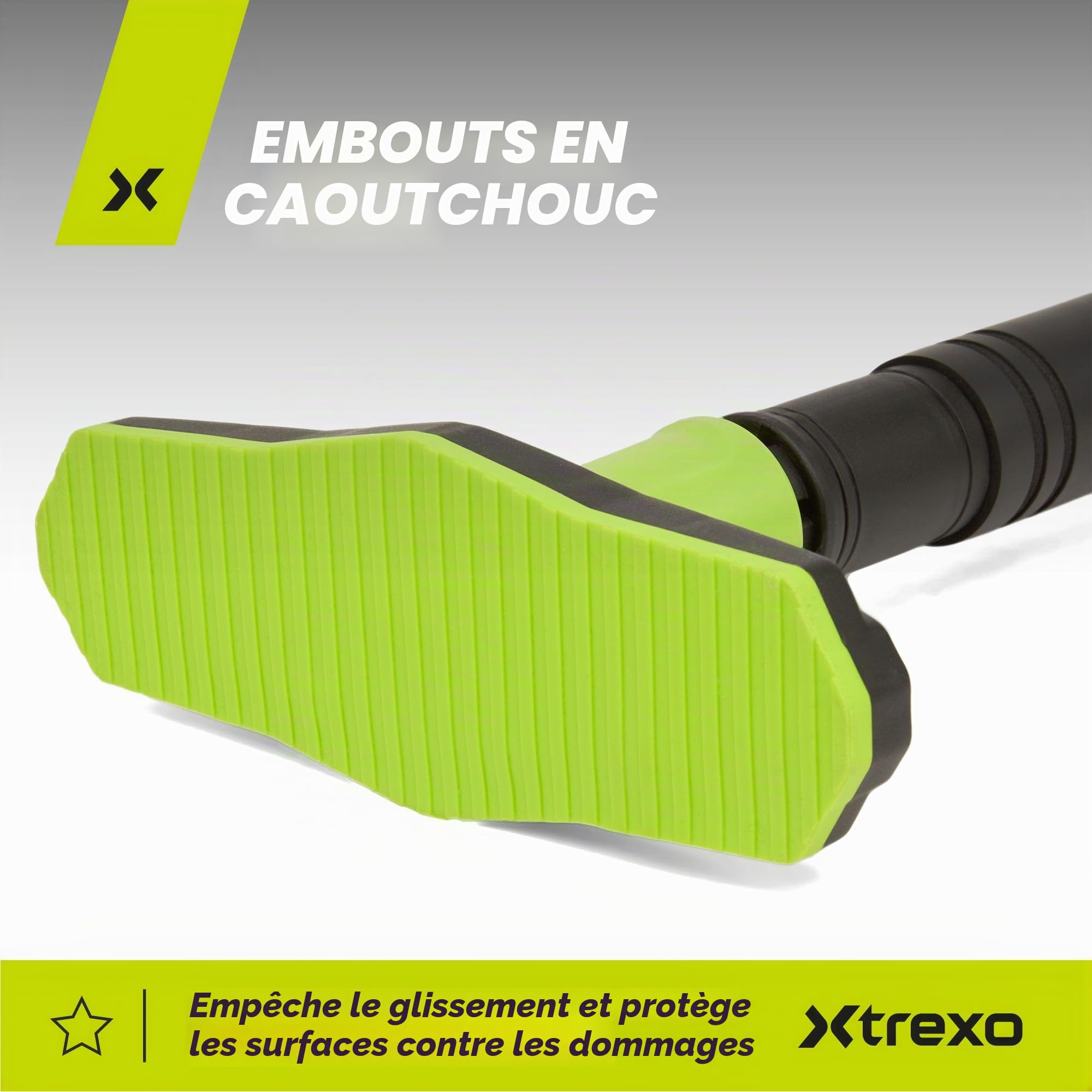 XTREXO Barre de traction, longueur réglable 70 à 96 cm, en acier, charge maximale : 150 kg, pour les tractions et les exercices des bras et des épaules, montage facile, barre avec extrémités en