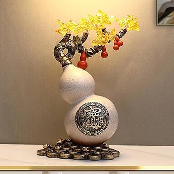 Amazon.co.jp: 置物 風水 玄関 卓上 オーナメント ひょうたん 様式1