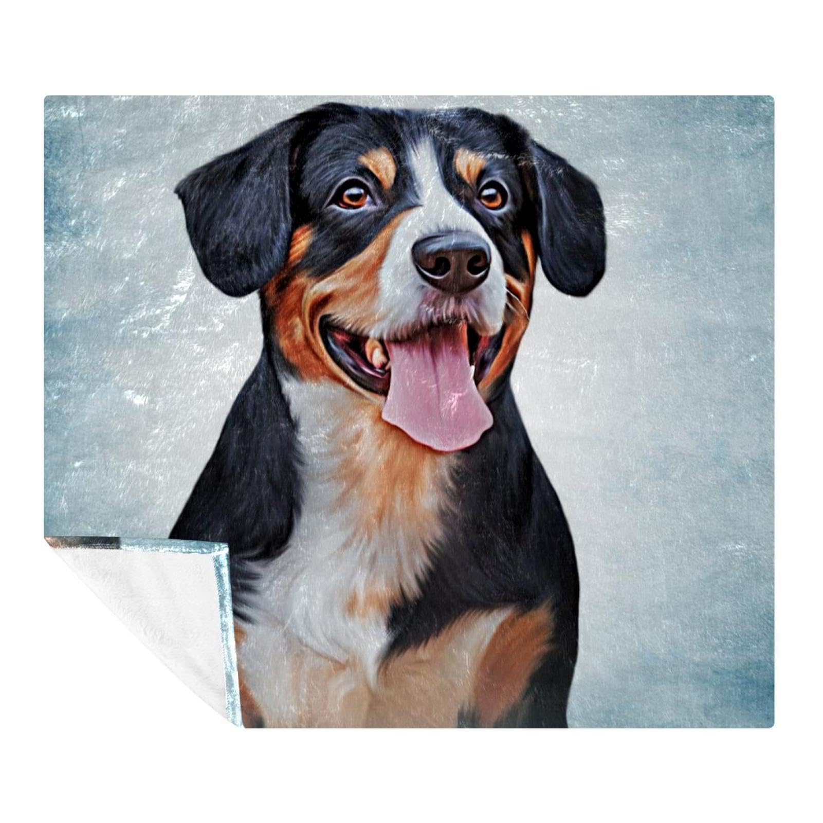 Couverture polaire microfibre légère Entlebucher plaid lit sofa et voyage
